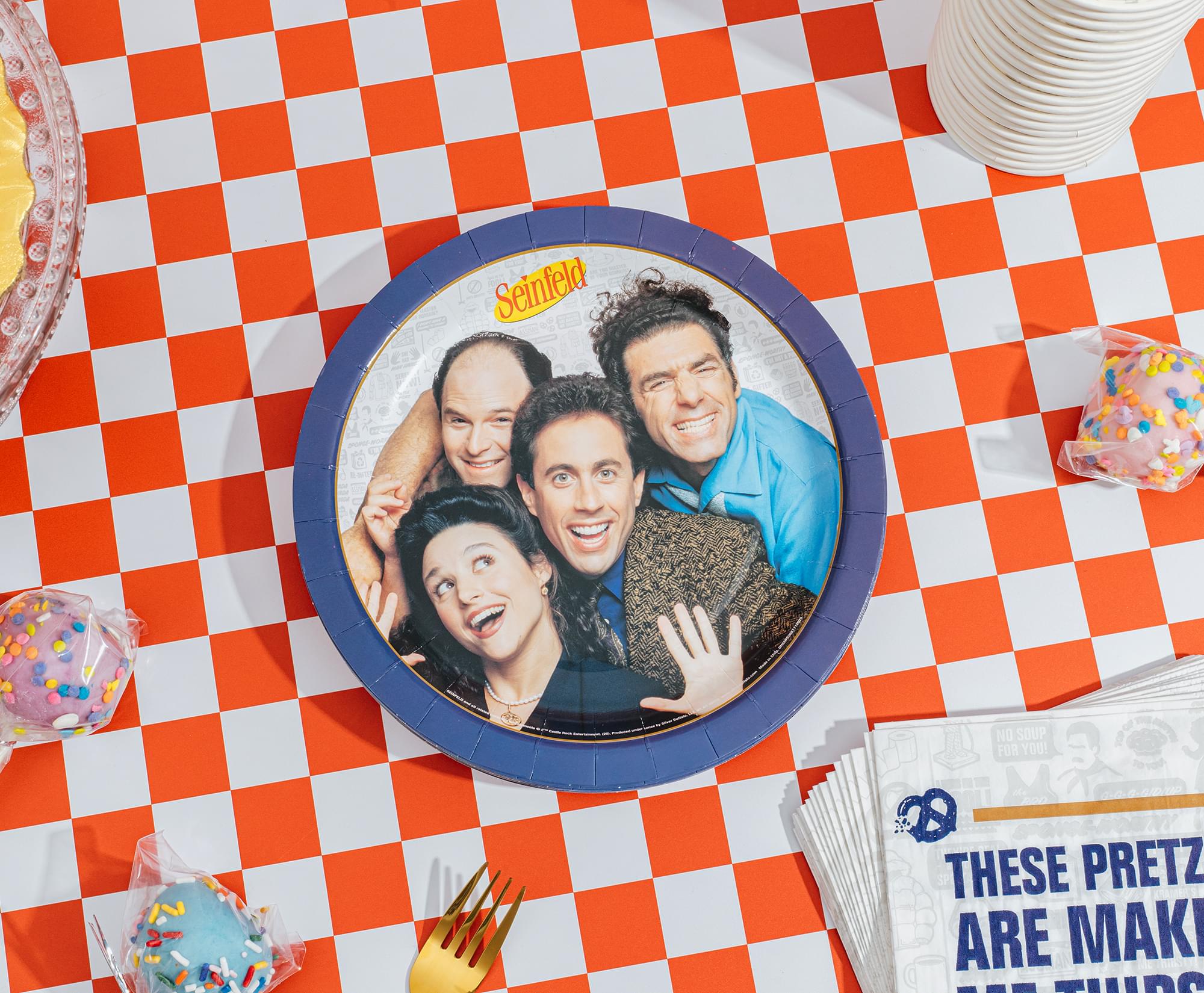 Seinfeld 60-Piece Party Tableware Set | Cups, Plates, Napkins