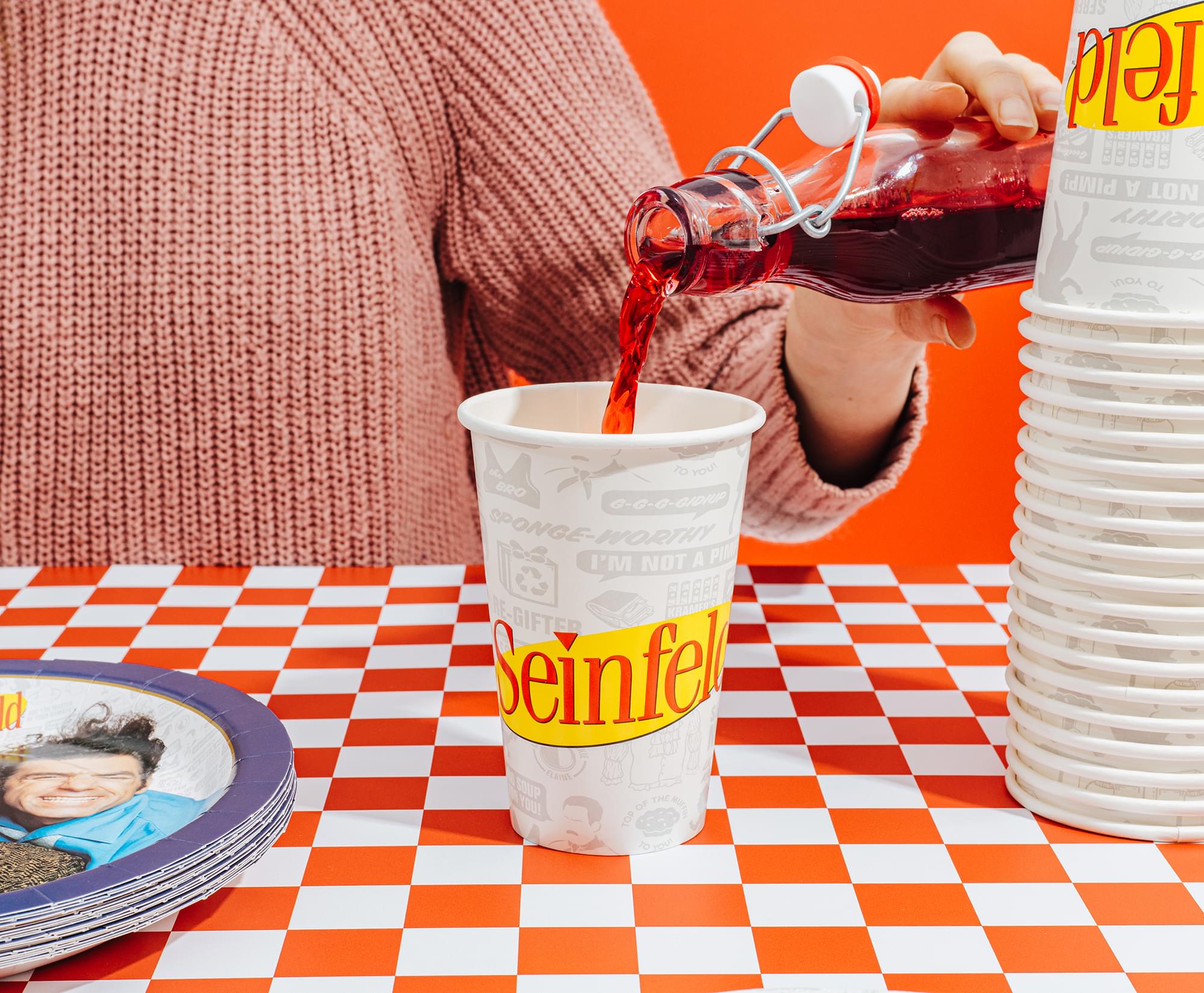 Seinfeld 60-Piece Party Tableware Set | Cups, Plates, Napkins