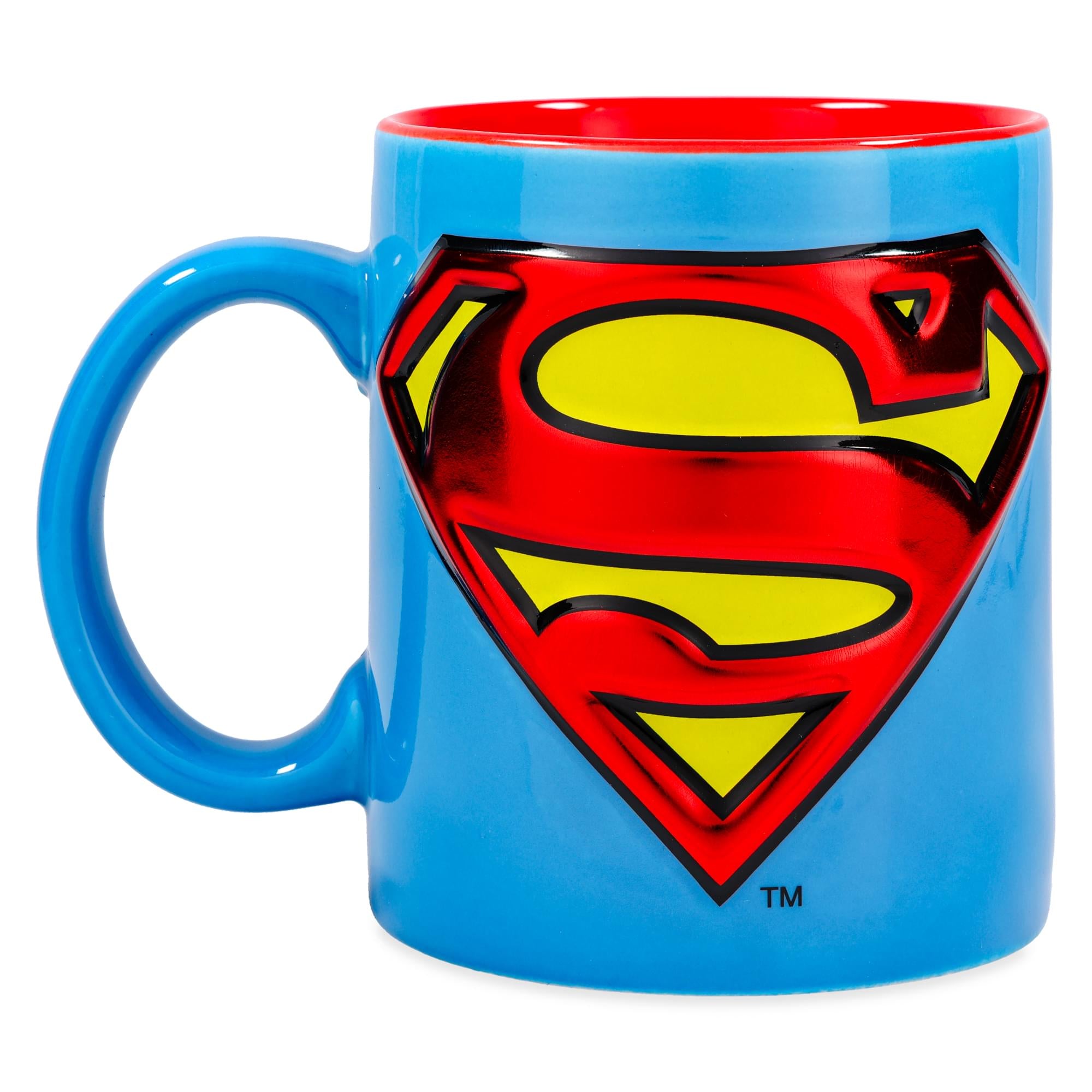 DC Comics Superman Logo Embossed Foil 20-Ounce Ceramic Mug