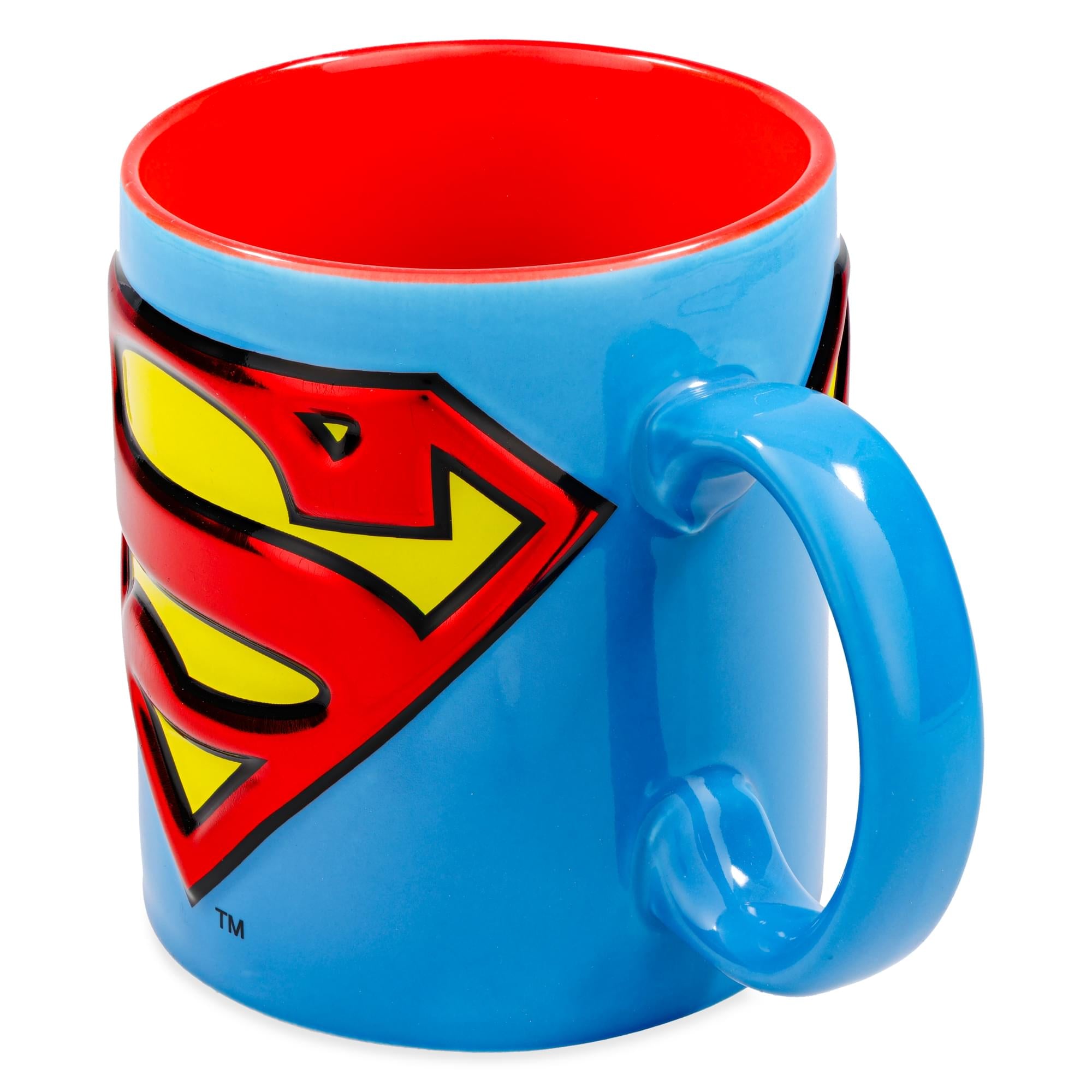DC Comics Superman Logo Embossed Foil 20-Ounce Ceramic Mug