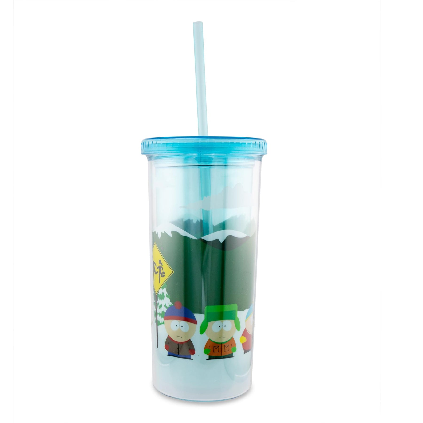 South Park Bus Stop Carnival Cup With Lid and Straw | Holds 20 Ounces
