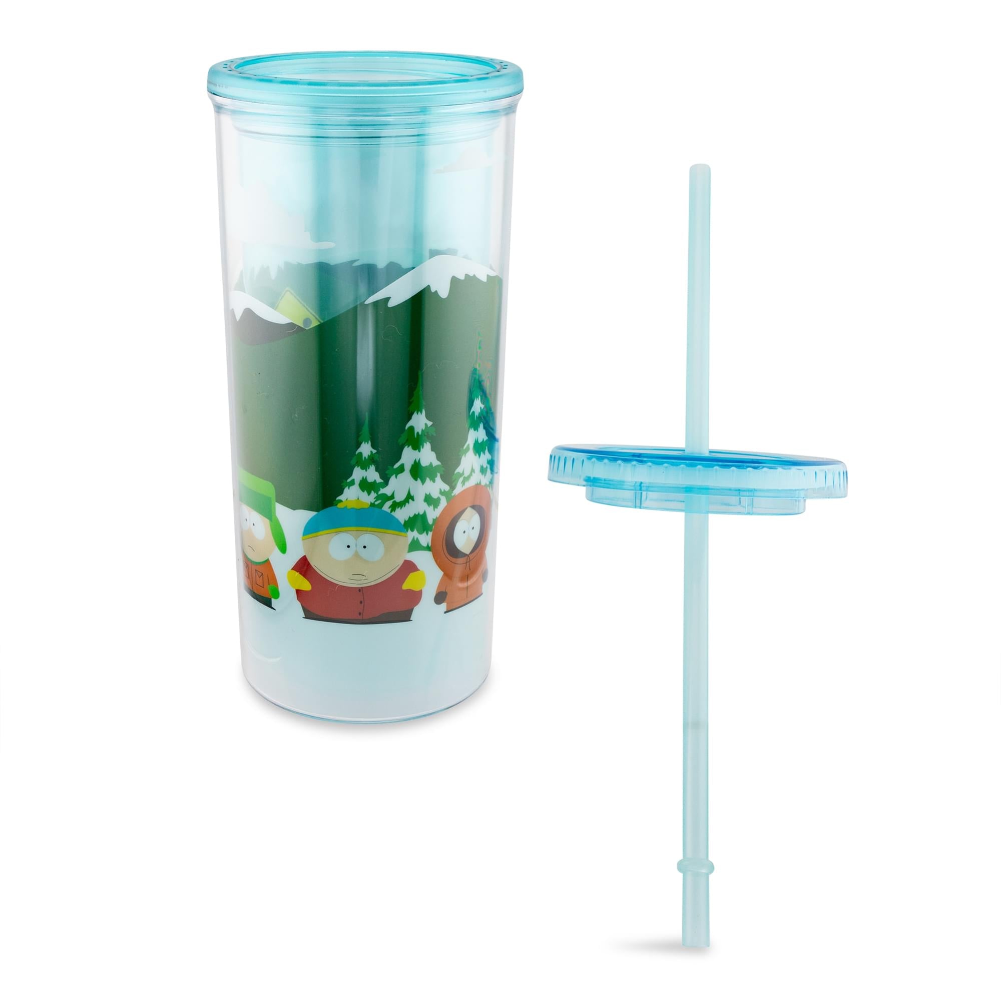 South Park Bus Stop Carnival Cup With Lid and Straw | Holds 20 Ounces