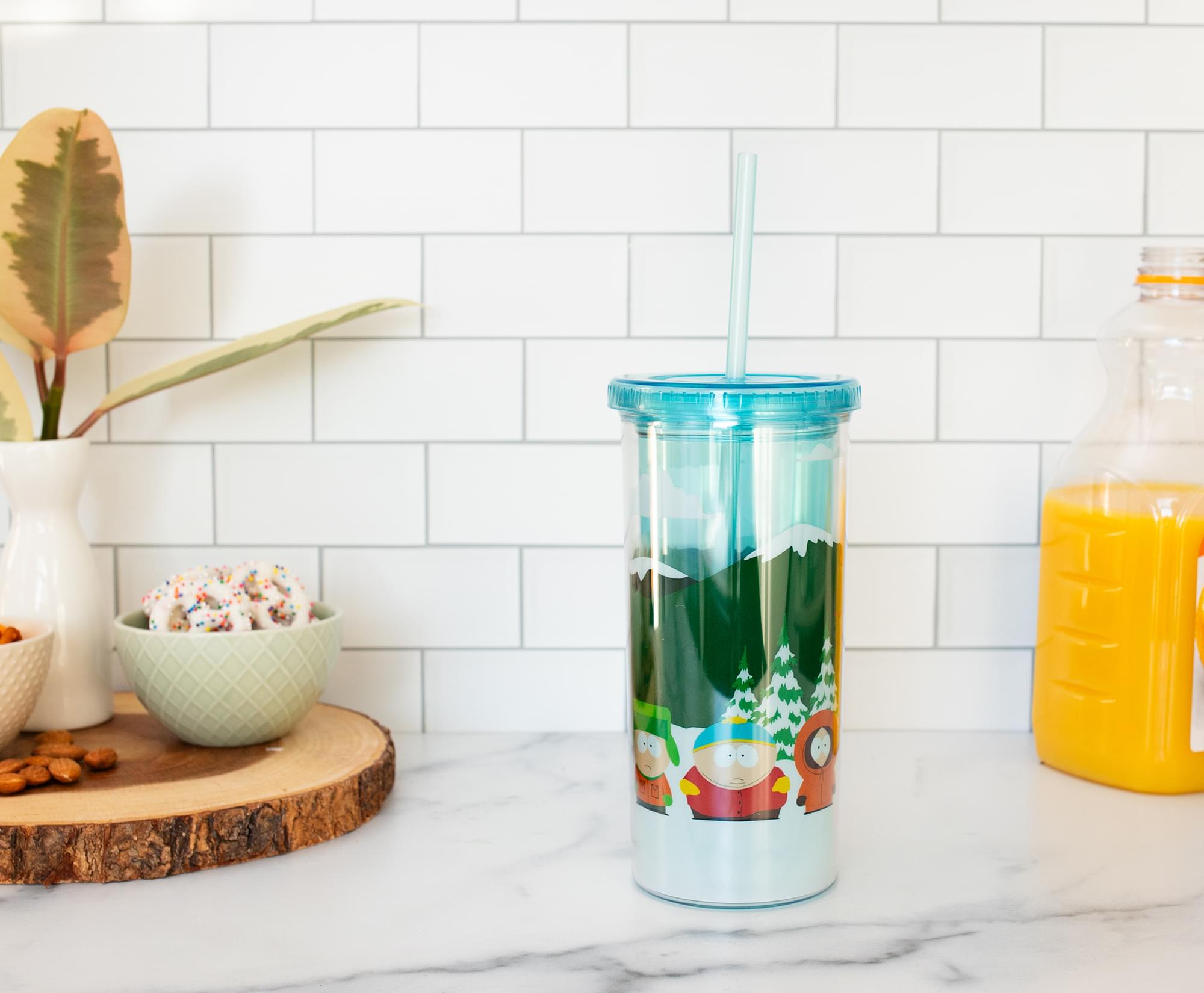 South Park Bus Stop Carnival Cup With Lid and Straw | Holds 20 Ounces