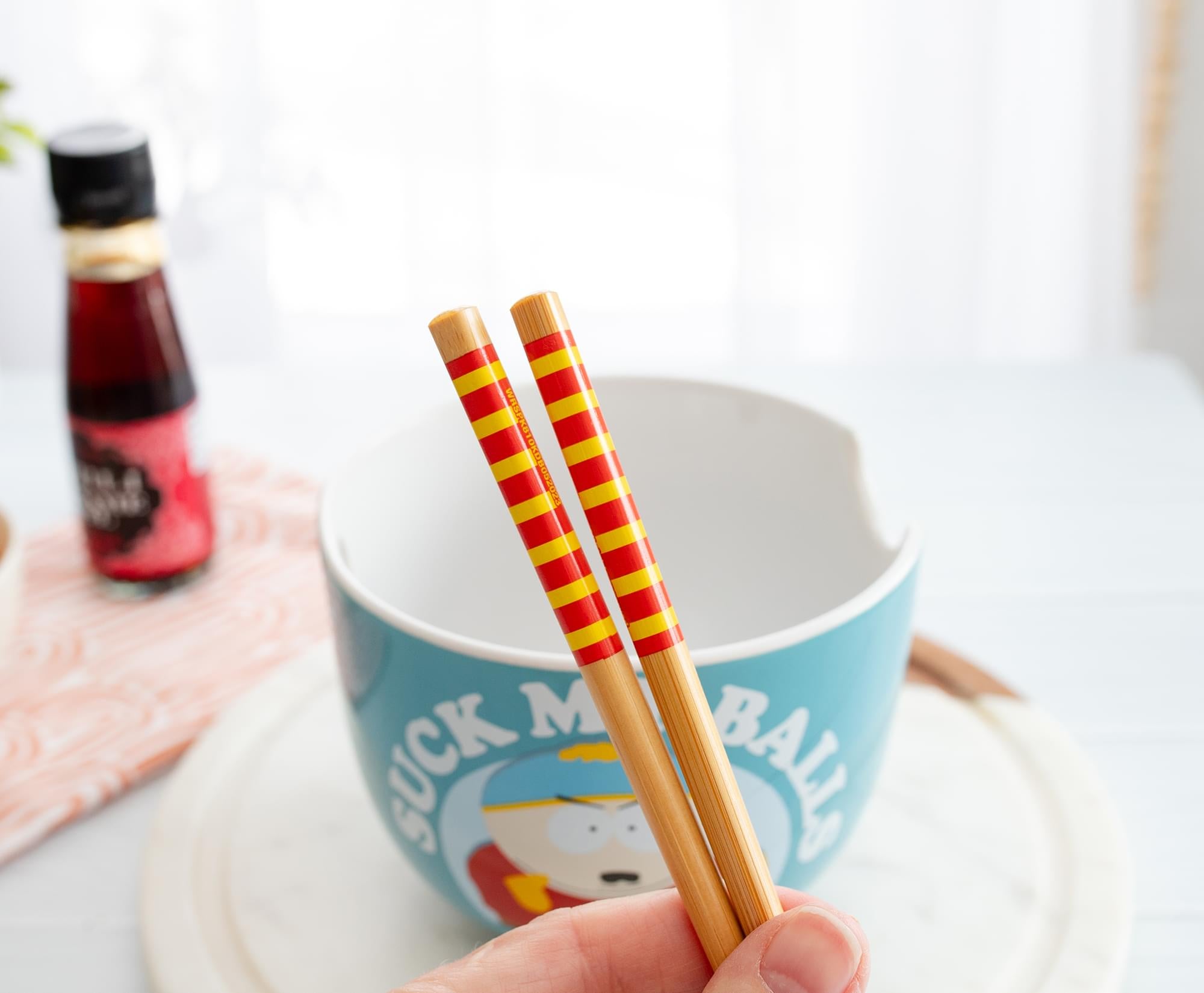 South Park Eric Cartman "Suck My Balls" 20-Ounce Ramen Bowl and Chopstick Set