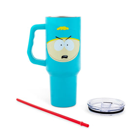 South Park Cartman Face Stainless Steel Tumbler With Handle | Holds 40 Ounces