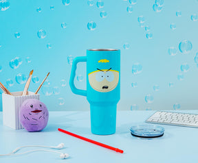 South Park Cartman Face Stainless Steel Tumbler With Handle | Holds 40 Ounces