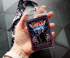 Supernatural "Hell and Back" Lanyard With Badge Holder and Anti-Possession Charm