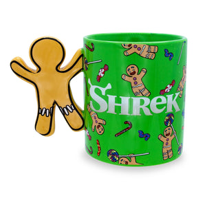 Shrek Gingerbread Man "Avast Ye Cookie" Ceramic Mug With Sculpted Handle