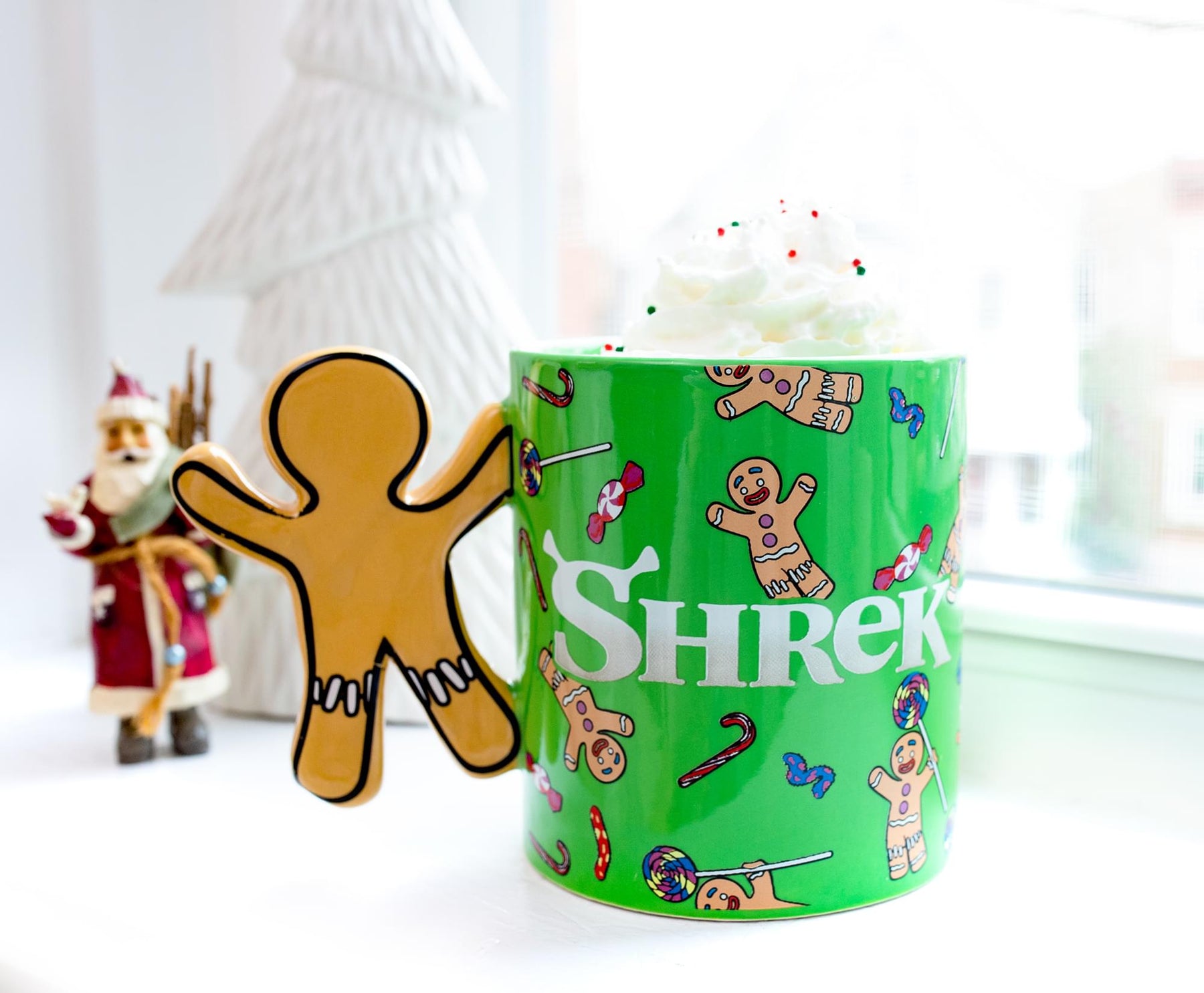 Shrek Gingerbread Man "Avast Ye Cookie" Ceramic Mug With Sculpted Handle