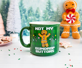 Shrek Gingerbread Man "Not My Gumdrop Buttons" 20-Ounce Ceramic Camper Mug