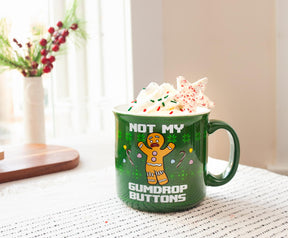 Shrek Gingerbread Man "Not My Gumdrop Buttons" 20-Ounce Ceramic Camper Mug