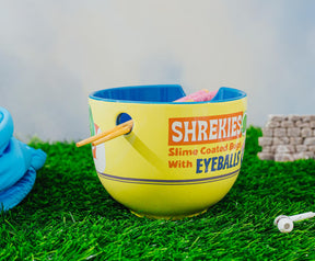 Shrek "Shrekies Eyeballs Cereal" 20-Ounce Ramen Bowl and Chopstick Set