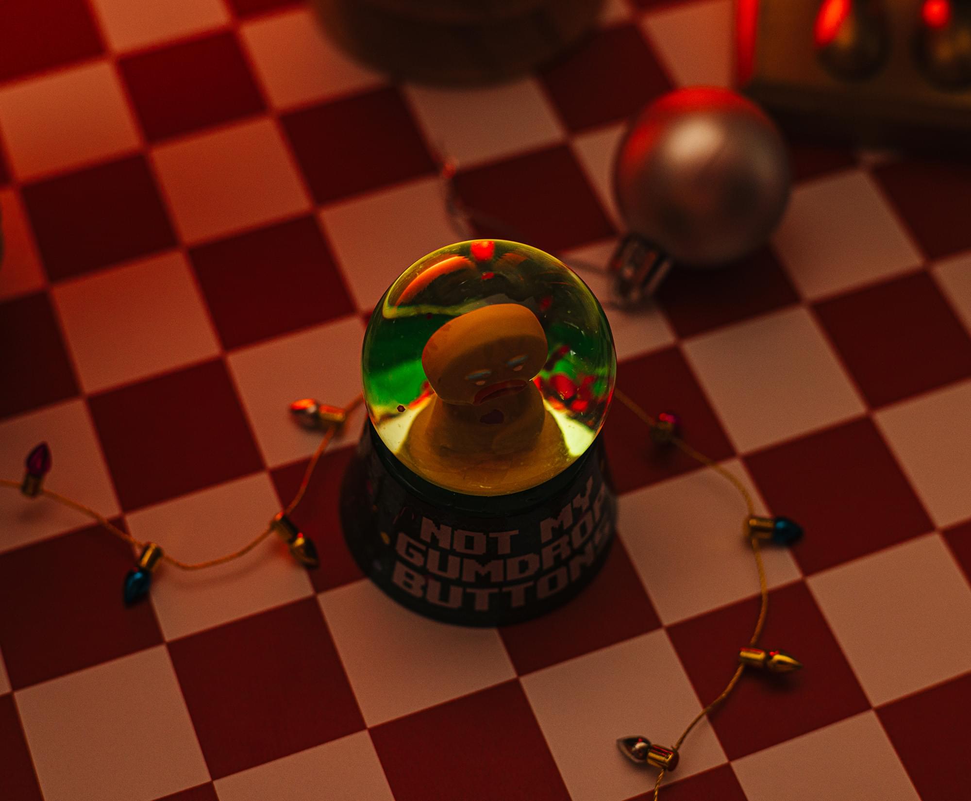 Shrek Gingy "Not My Gumdrop Buttons" Mini Light-Up Snow Globe | 3 Inches Tall