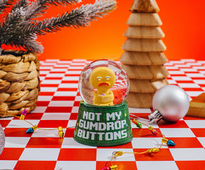 Shrek Gingy "Not My Gumdrop Buttons" Mini Light-Up Snow Globe | 3 Inches Tall
