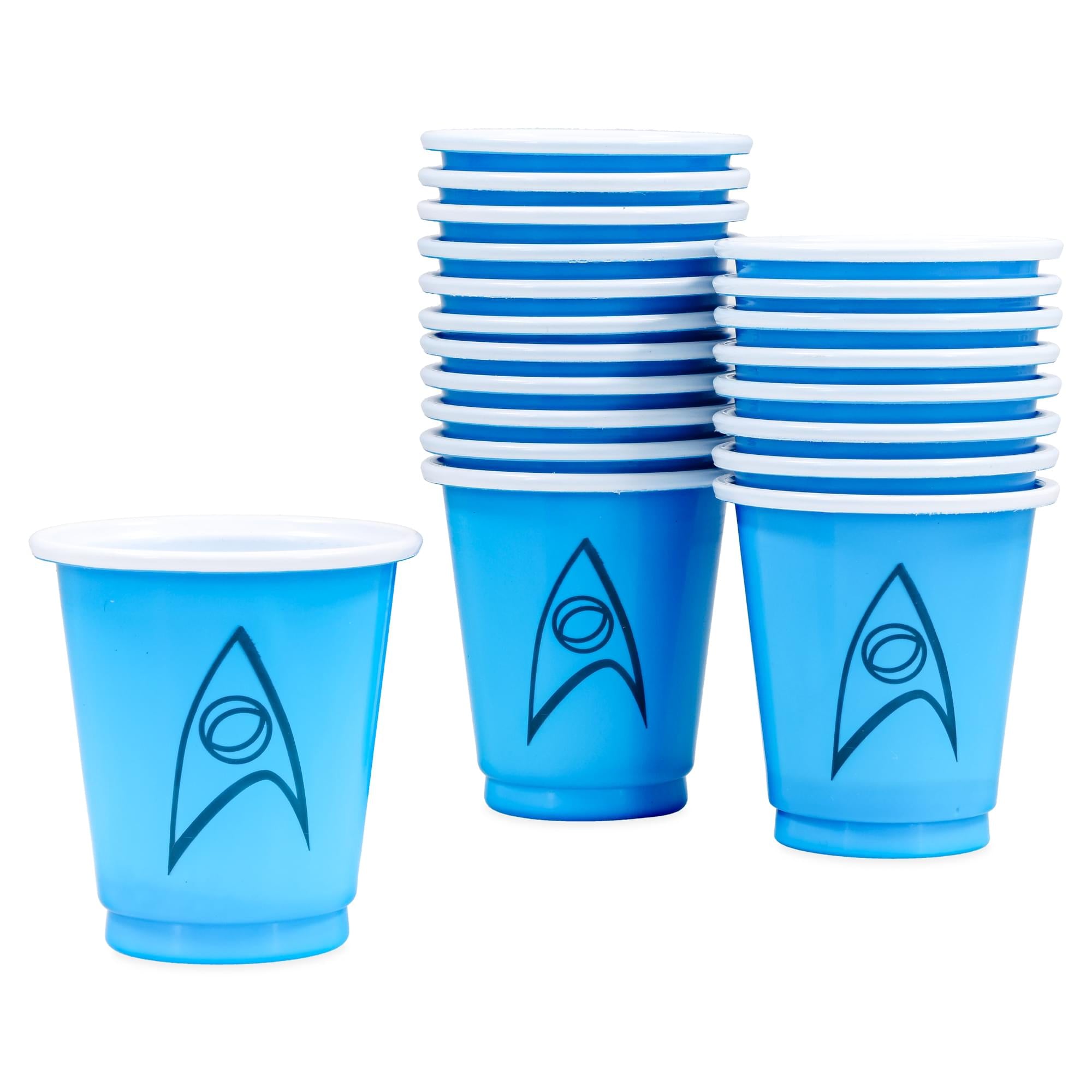 Star Trek Science Division Delta Badge 20-Piece Mini Plastic Cup Set | Each Holds 2 Ounces