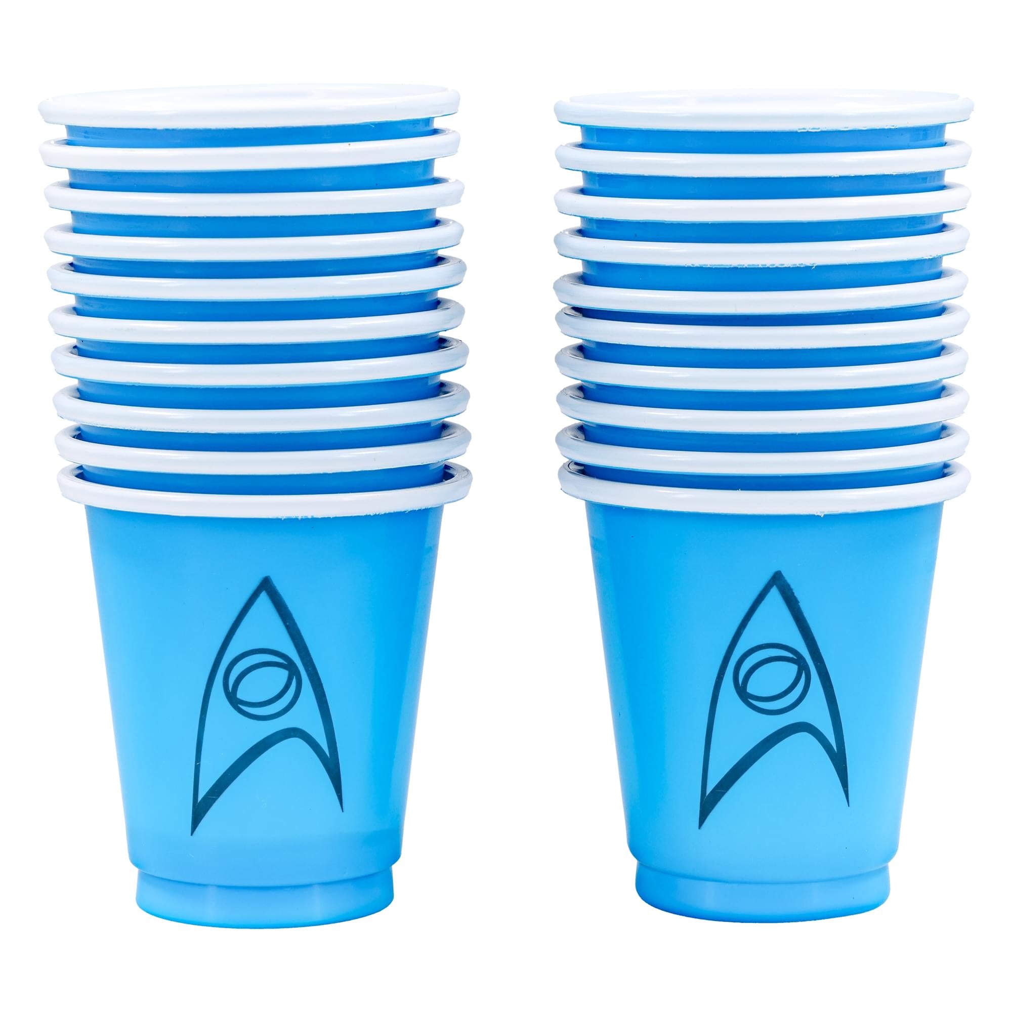 Star Trek Science Division Delta Badge 20-Piece Mini Plastic Cup Set | Each Holds 2 Ounces