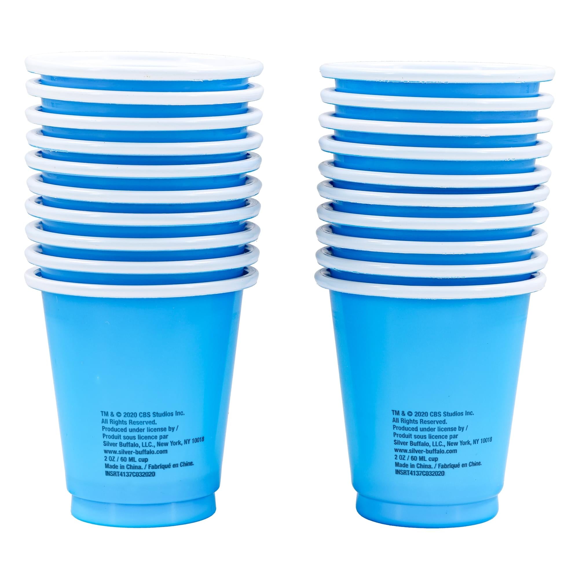 Star Trek Science Division Delta Badge 20-Piece Mini Plastic Cup Set | Each Holds 2 Ounces