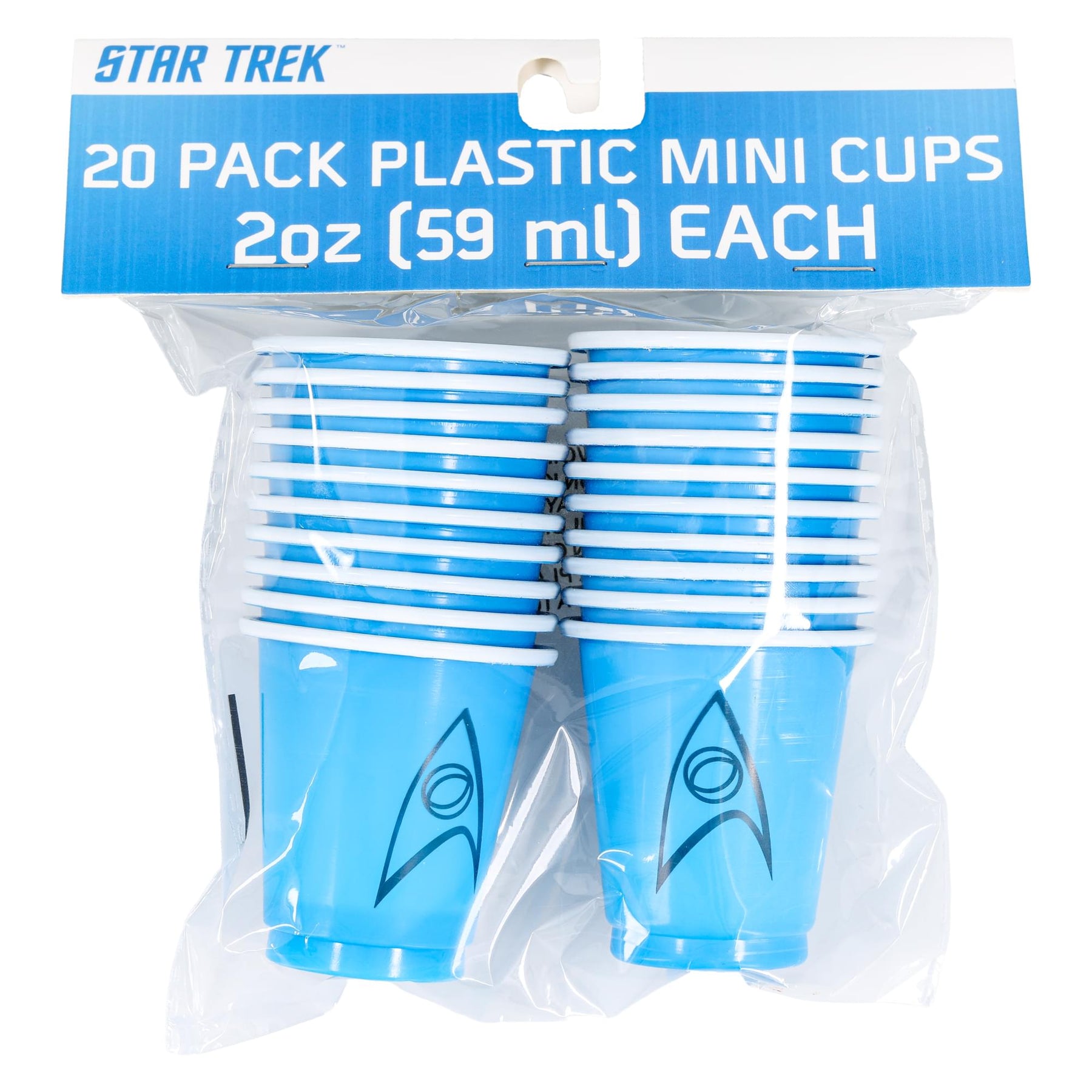 Star Trek Science Division Delta Badge 20-Piece Mini Plastic Cup Set | Each Holds 2 Ounces