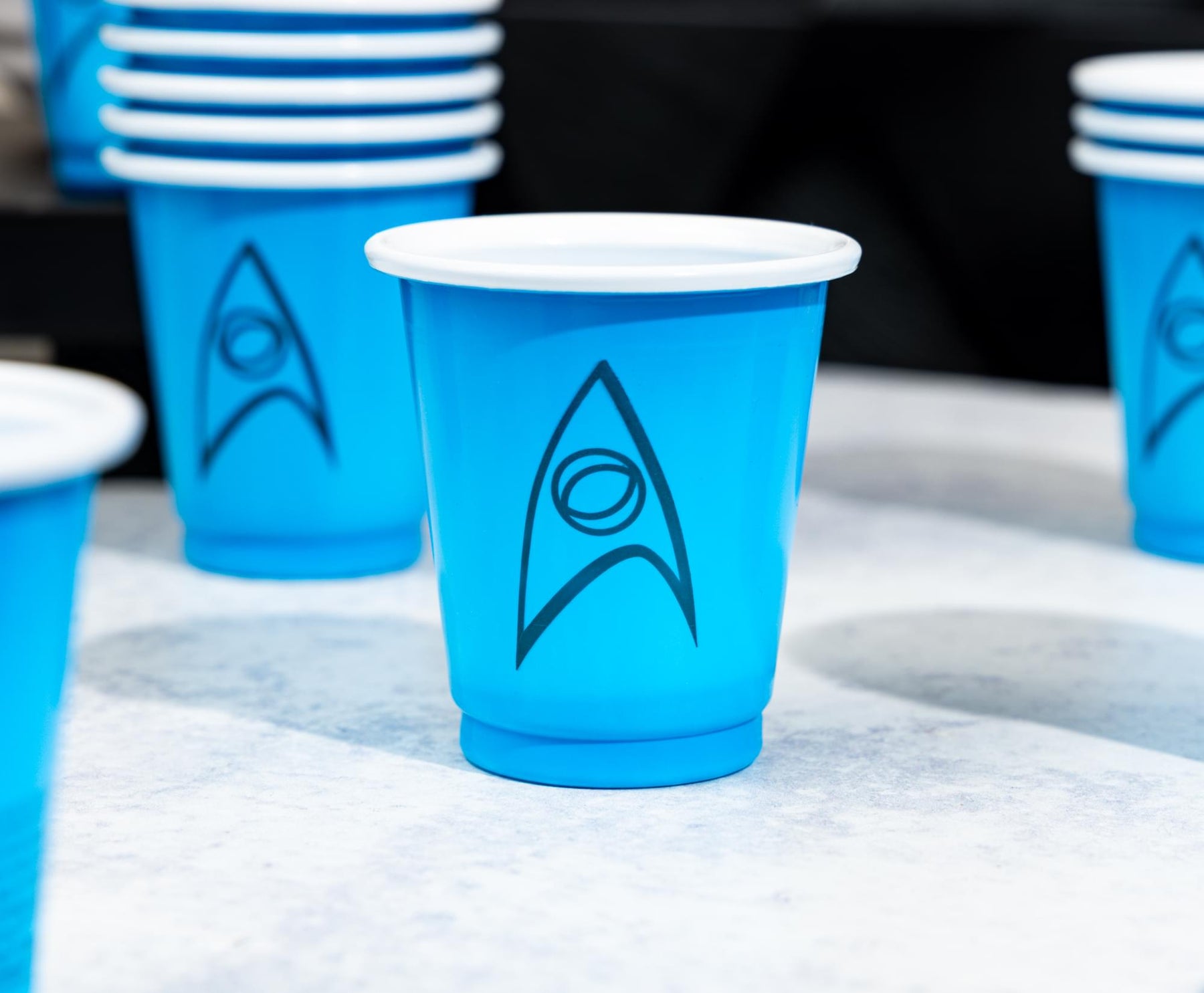 Star Trek Science Division Delta Badge 20-Piece Mini Plastic Cup Set | Each Holds 2 Ounces