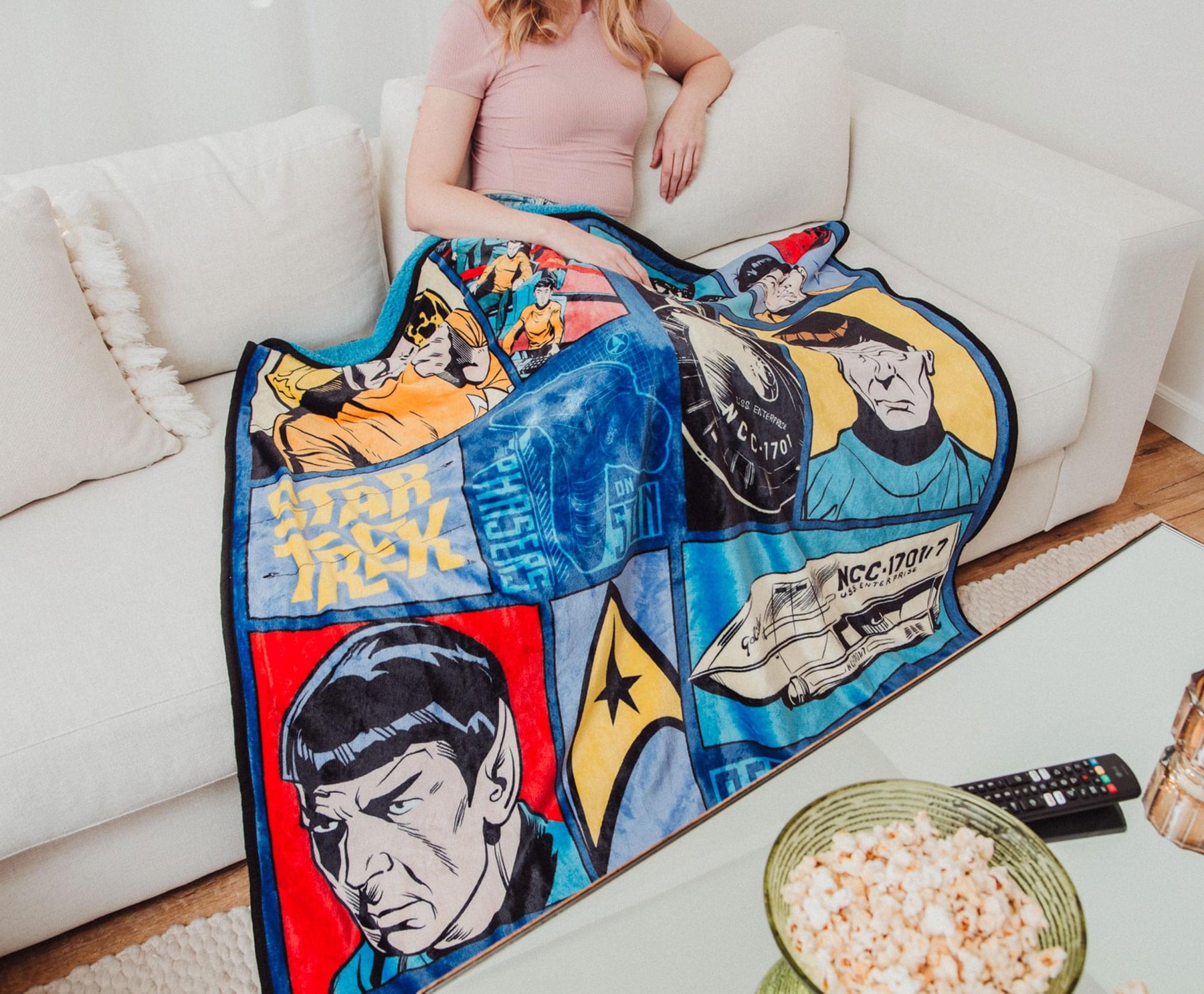 Star Trek: The Animated Series Comic Panel Throw Blanket | 50 x 60 Inches