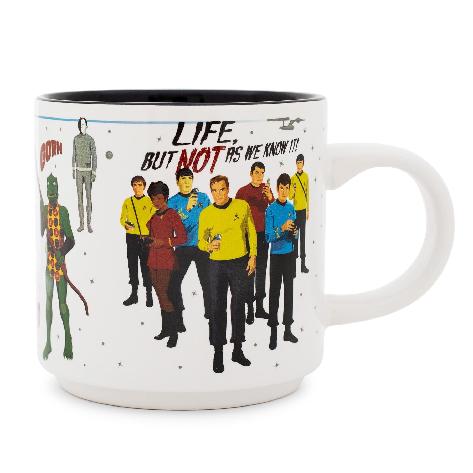Star Trek Aliens, Villains, and Crew Stackable Ceramic Mug | Holds 13 Ounces