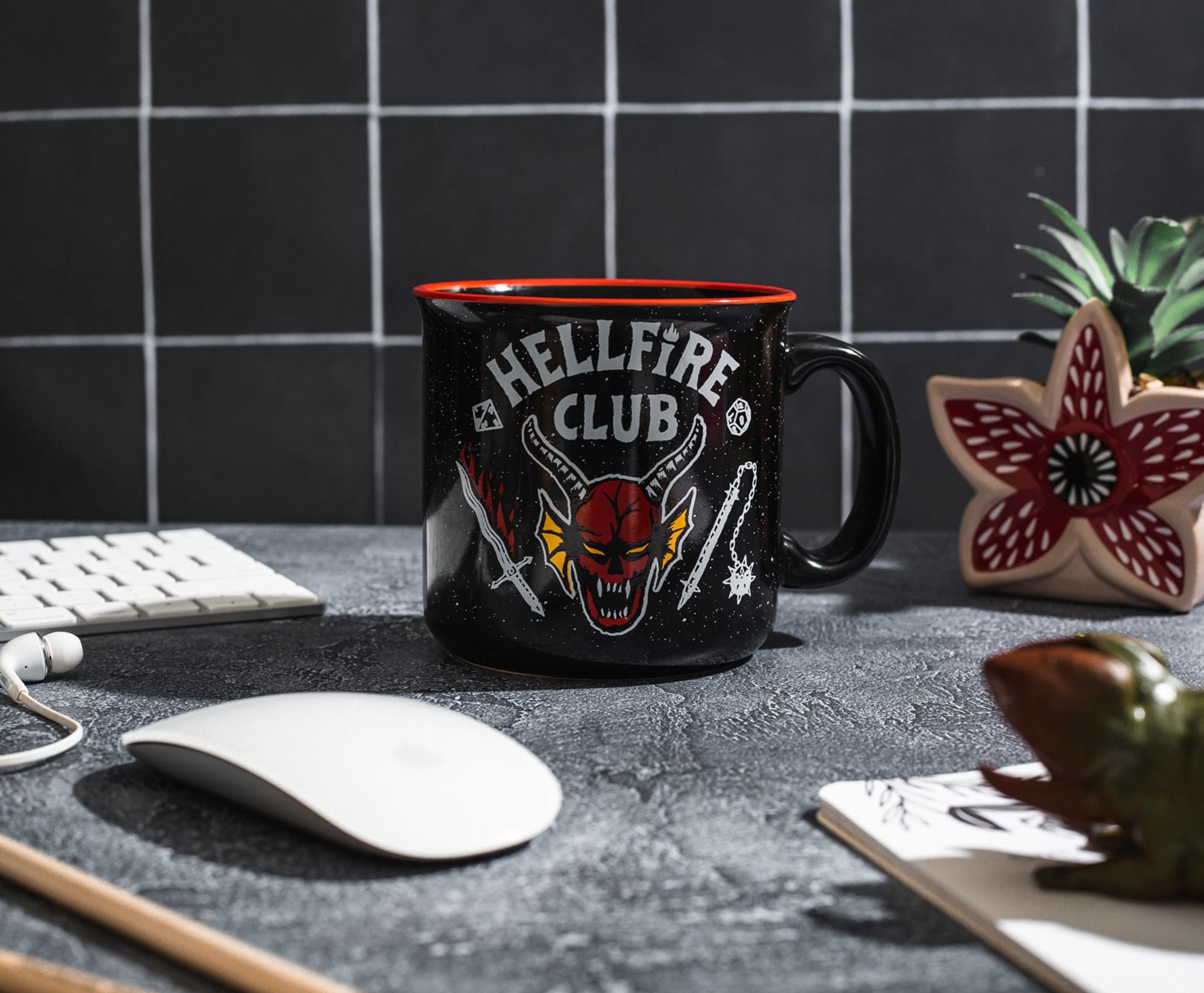 Stranger Things Hellfire Club Ceramic Camper Mug | Holds 20 Ounces
