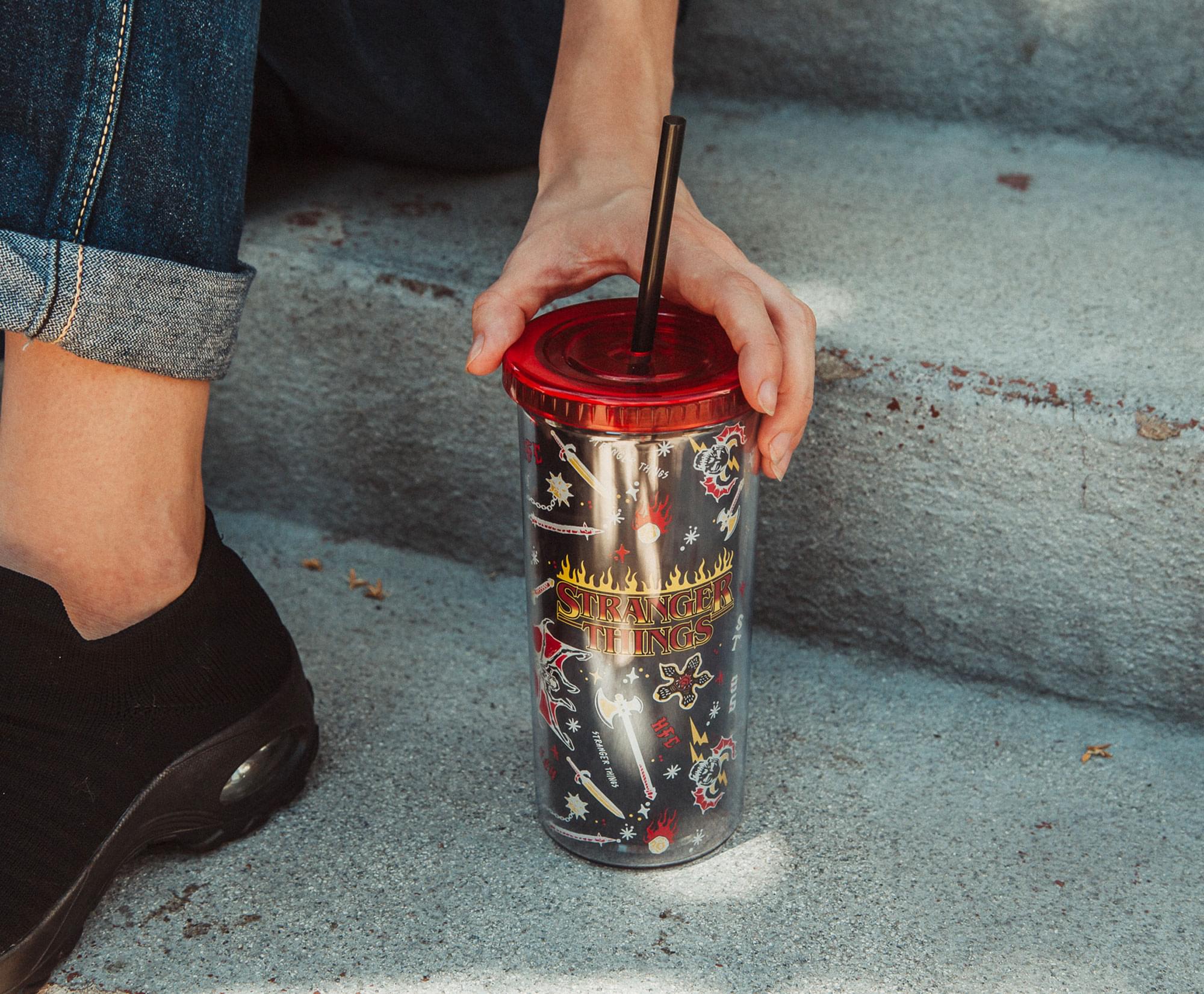 Stranger Things Hellfire Club Carnival Cup With Lid and Straw | Holds 20 Ounces