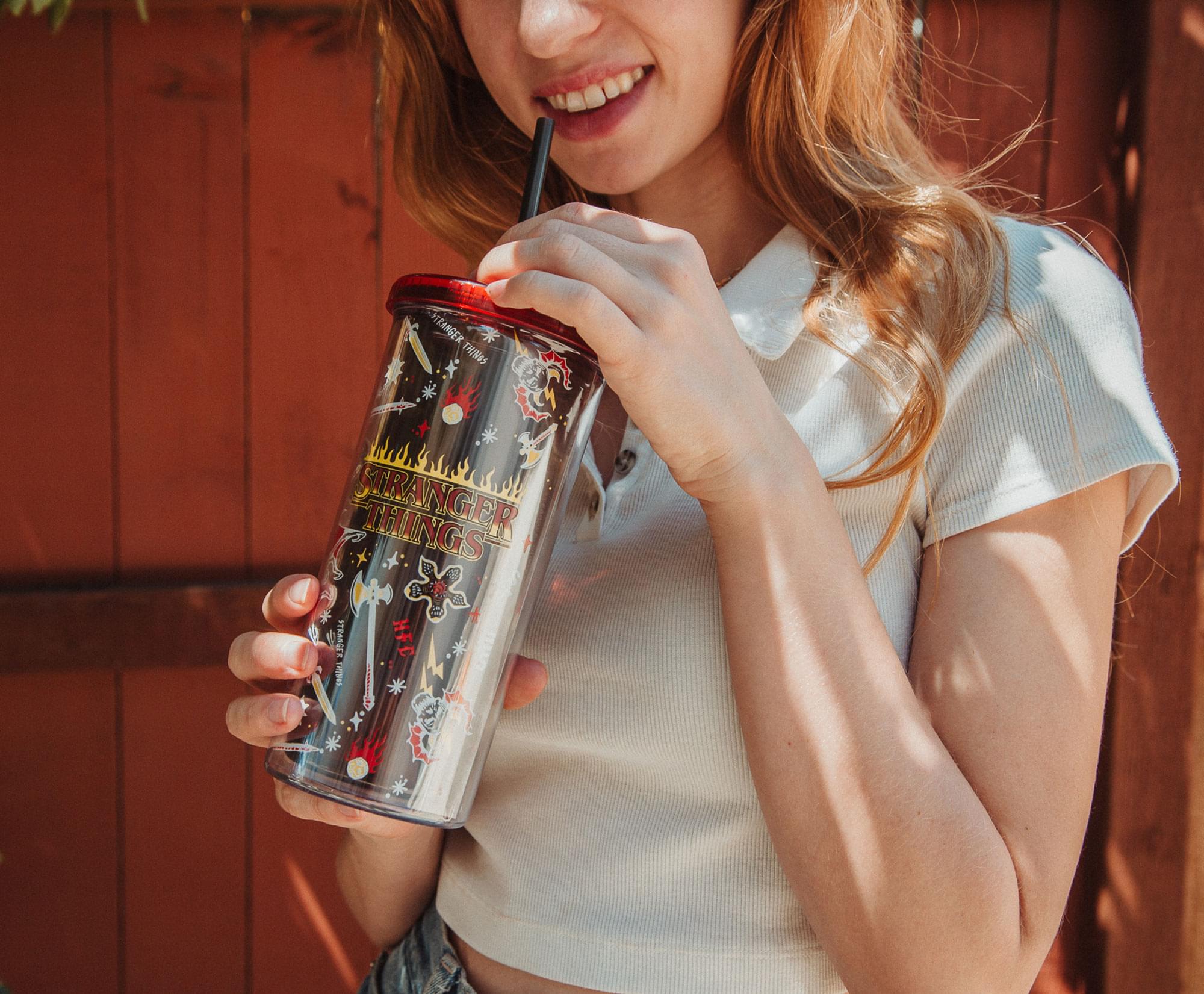 Stranger Things Hellfire Club Carnival Cup With Lid and Straw | Holds 20 Ounces