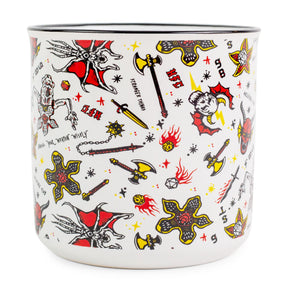 Stranger Things Hellfire Club Icons Ceramic Camper Mug | Holds 20 Ounces
