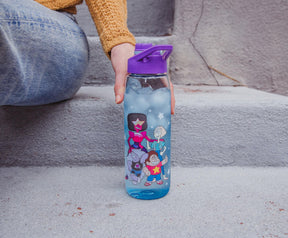 Steven Universe Characters Water Bottle With Screw-Top Lid | Holds 28 Ounces