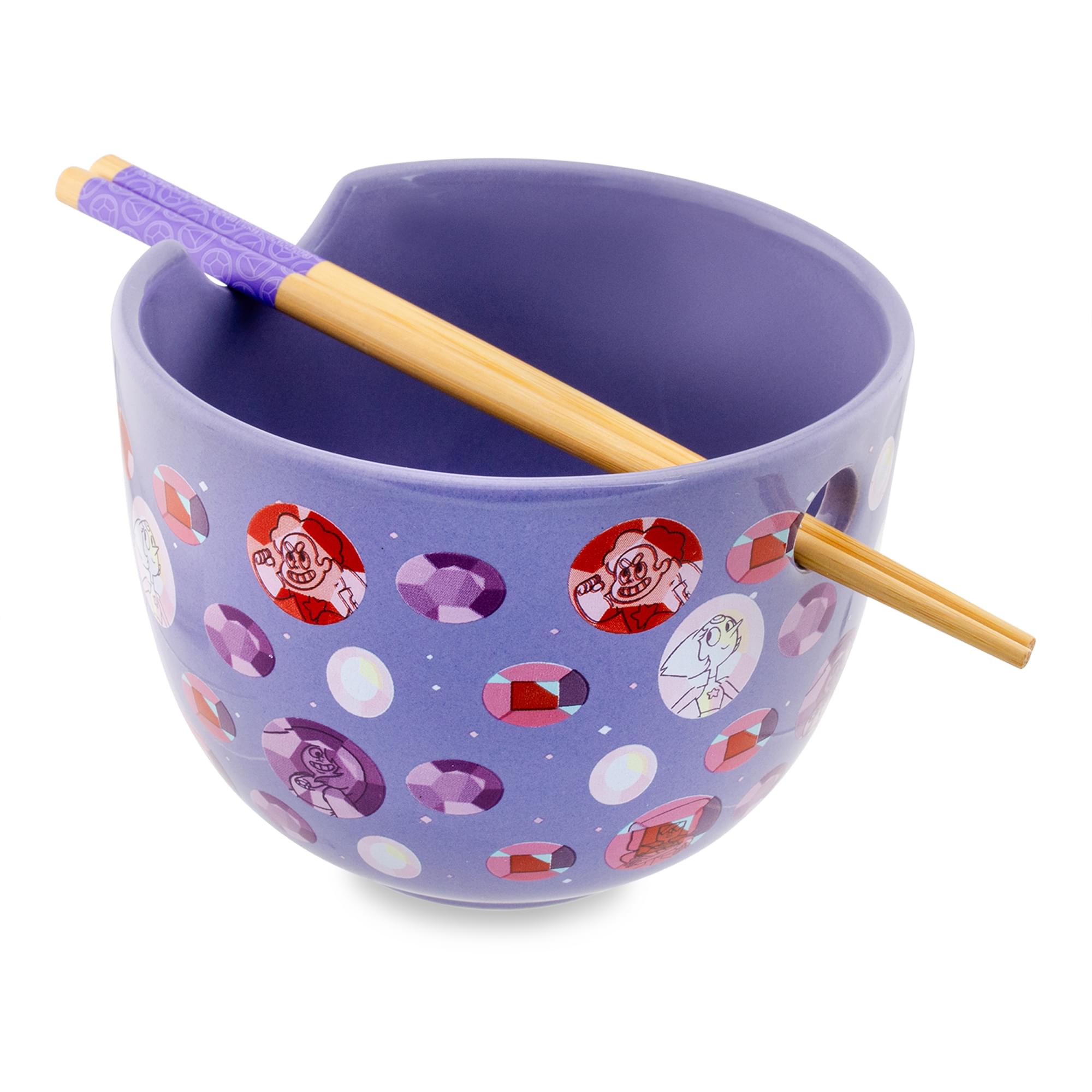 Steven Universe Crystal Gems 20-Ounce Ceramic Ramen Bowl and Chopstick Set