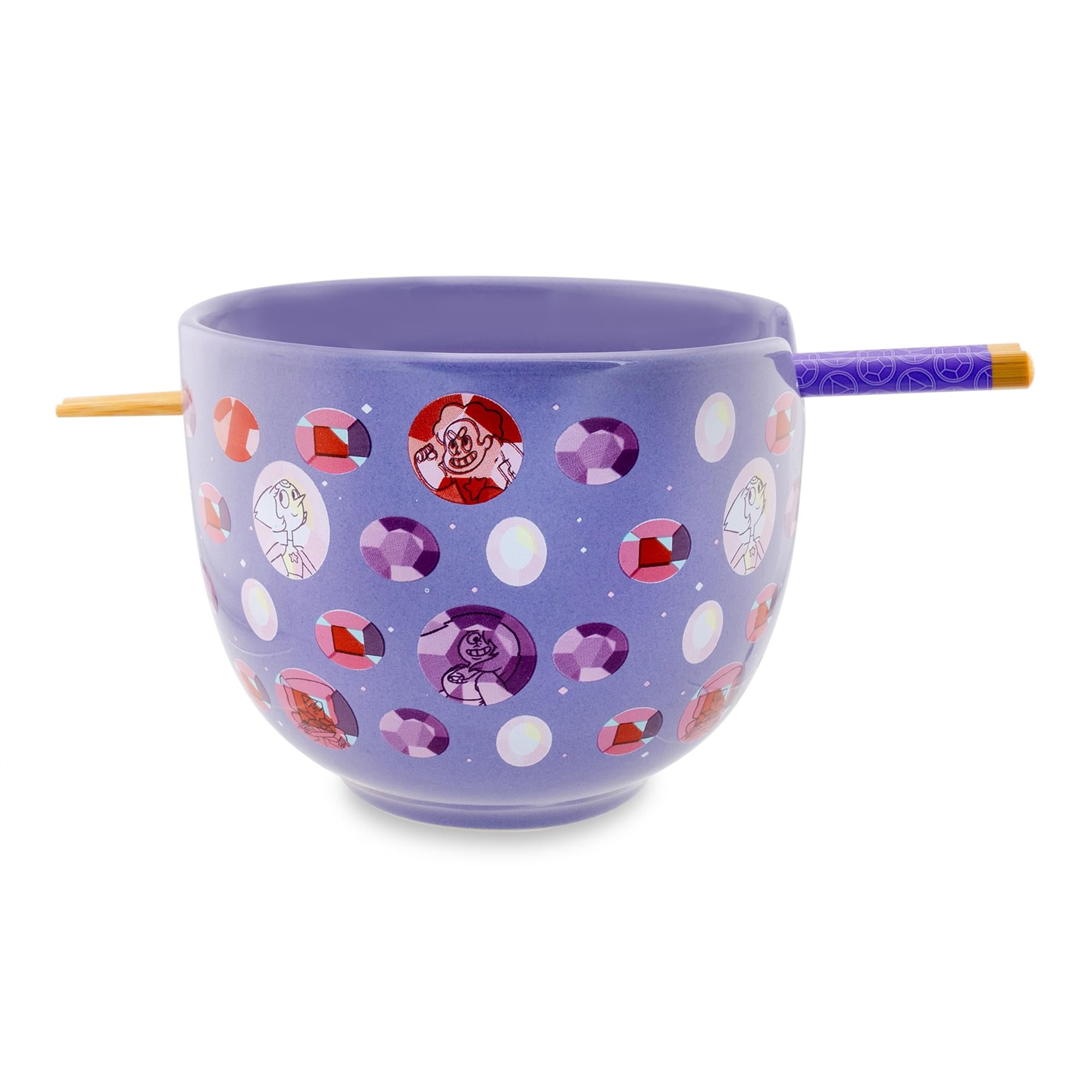 Steven Universe Crystal Gems 20-Ounce Ceramic Ramen Bowl and Chopstick Set