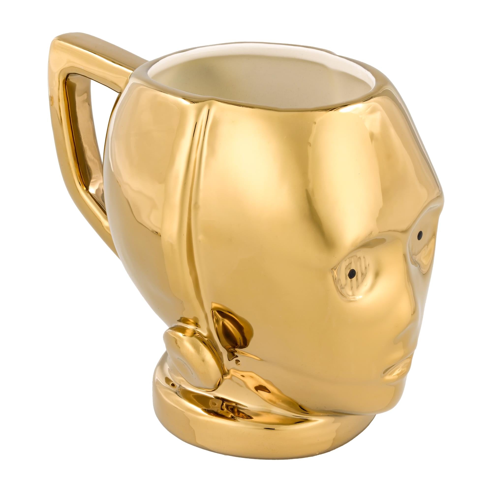 Star Wars C-3P0 Electroplated Sculpted Ceramic Mug | Holds 20 Ounces