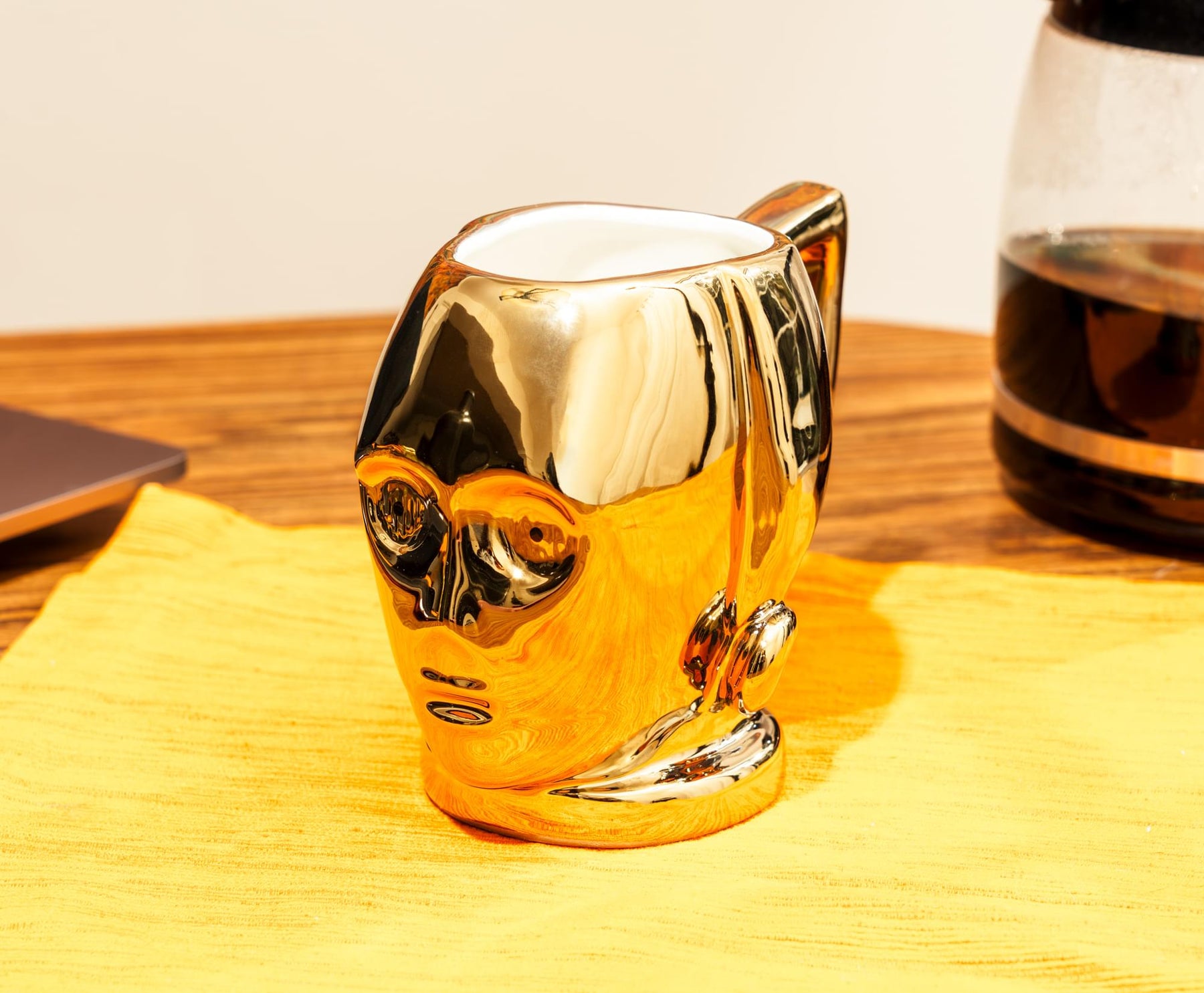 Star Wars C-3P0 Electroplated Sculpted Ceramic Mug | Holds 20 Ounces