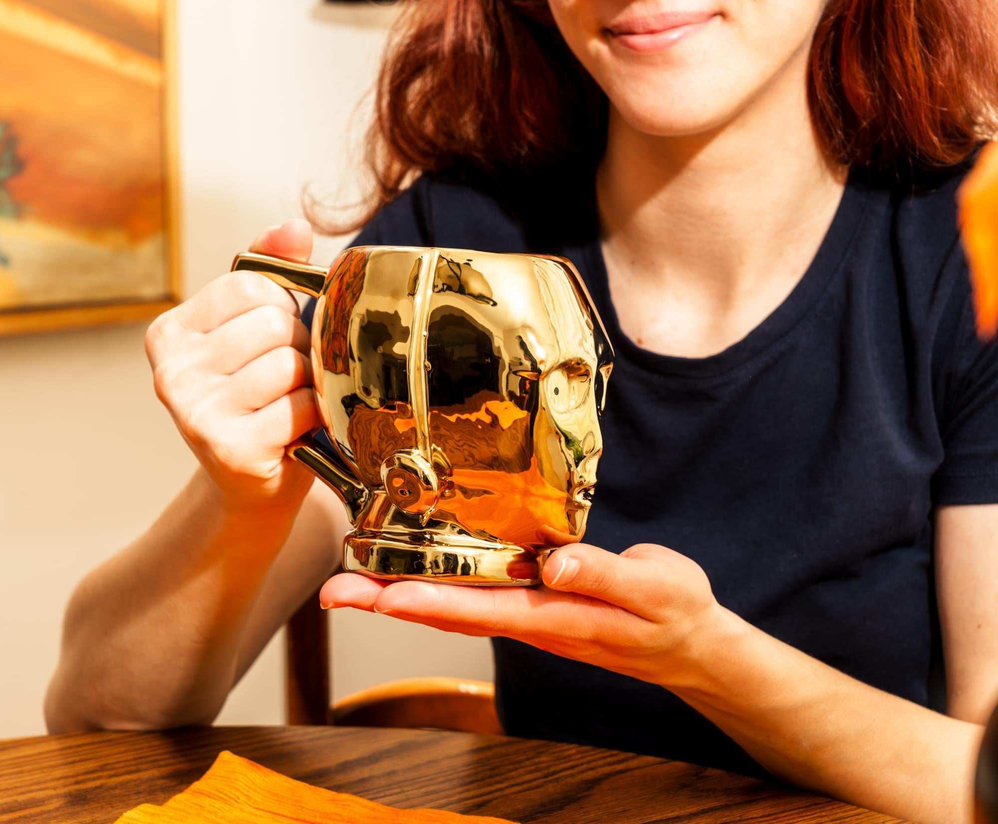 Star Wars C-3P0 Electroplated Sculpted Ceramic Mug | Holds 20 Ounces
