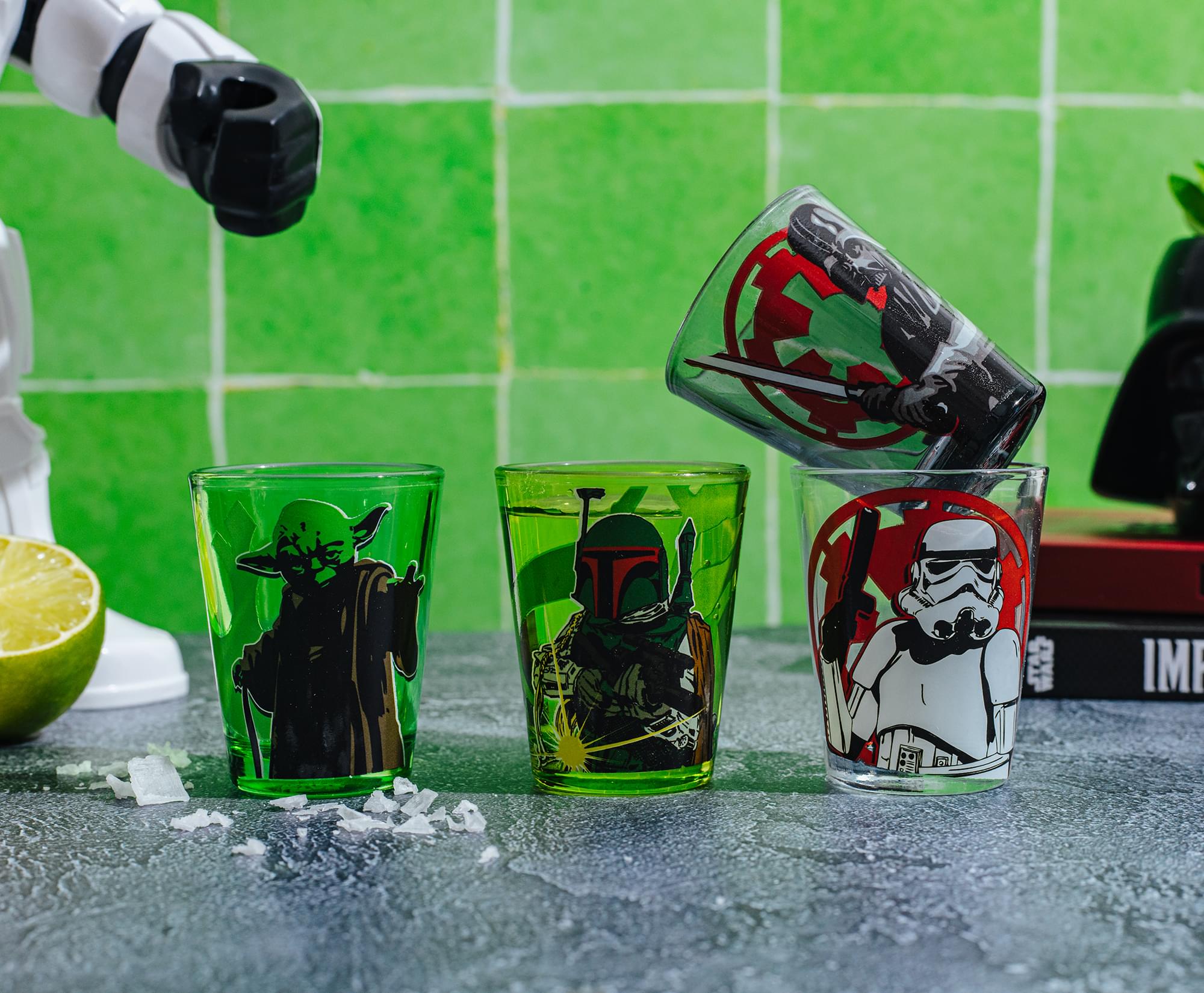 Star Wars Character Portraits 2-Ounce Mini Shot Glasses | Set of 4