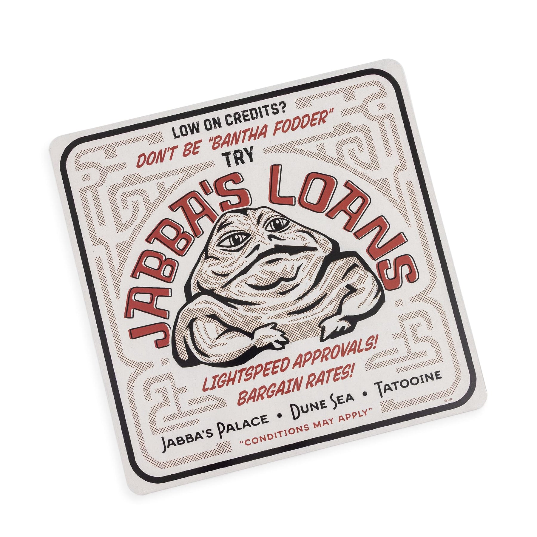 Star Wars "Jabba's Loans" Tin Sign | 20 x 20 Inches