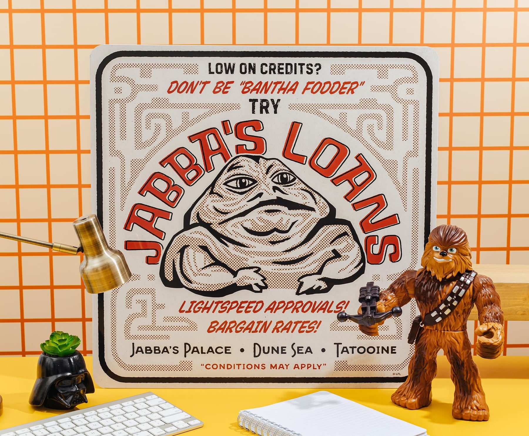 Star Wars "Jabba's Loans" Tin Sign | 20 x 20 Inches