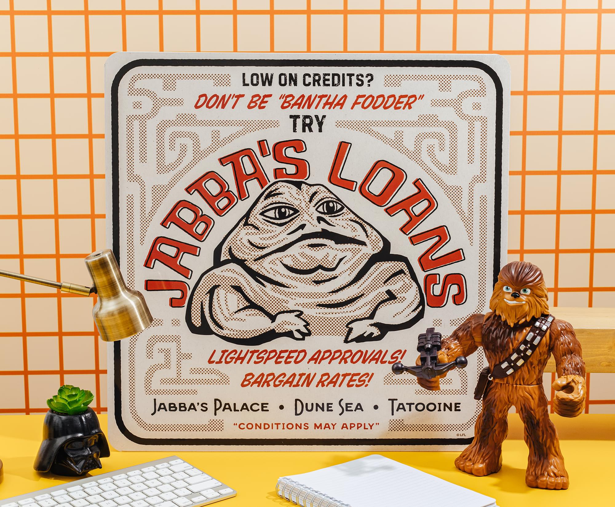 Star Wars "Jabba's Loans" Tin Sign | 20 x 20 Inches