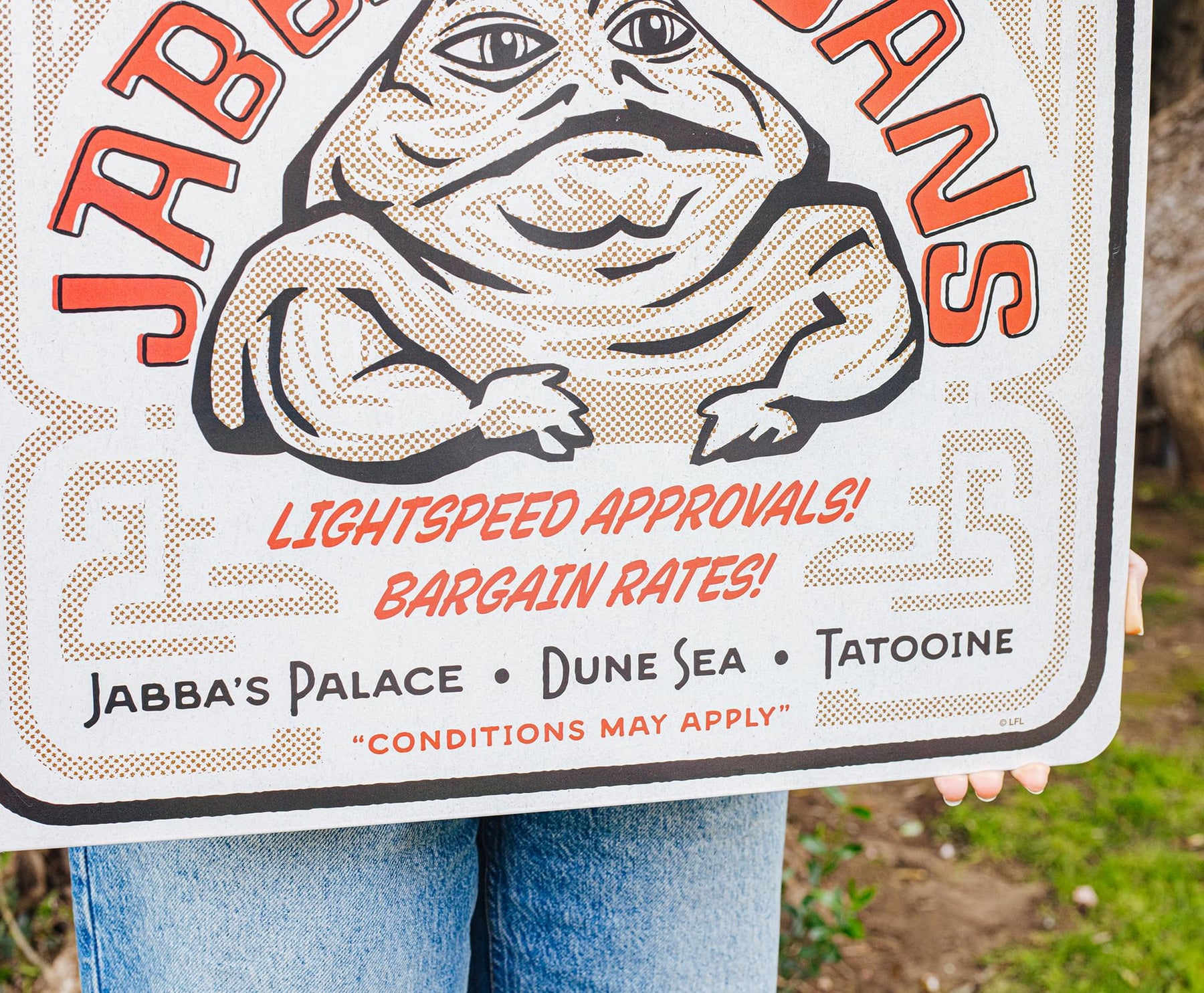 Star Wars "Jabba's Loans" Tin Sign | 20 x 20 Inches