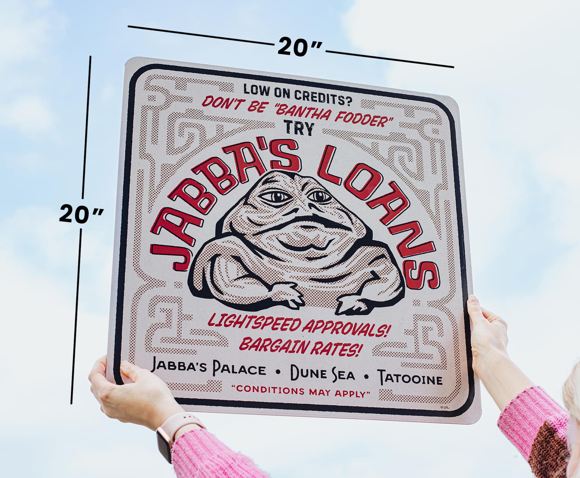 Star Wars "Jabba's Loans" Tin Sign | 20 x 20 Inches
