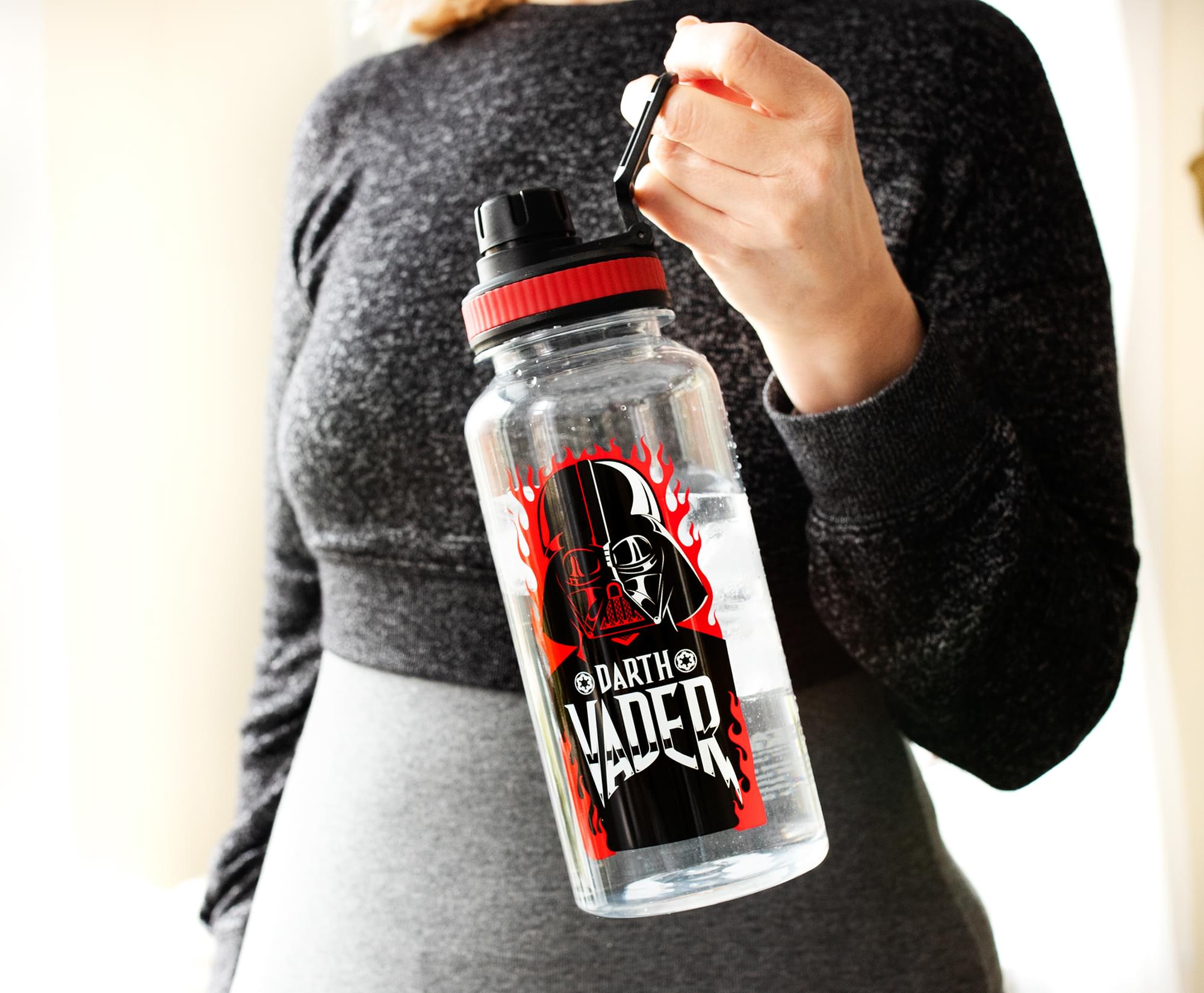 Star Wars Darth Vader Twist Spout Water Bottle and Sticker Set | Holds 32 Ounces