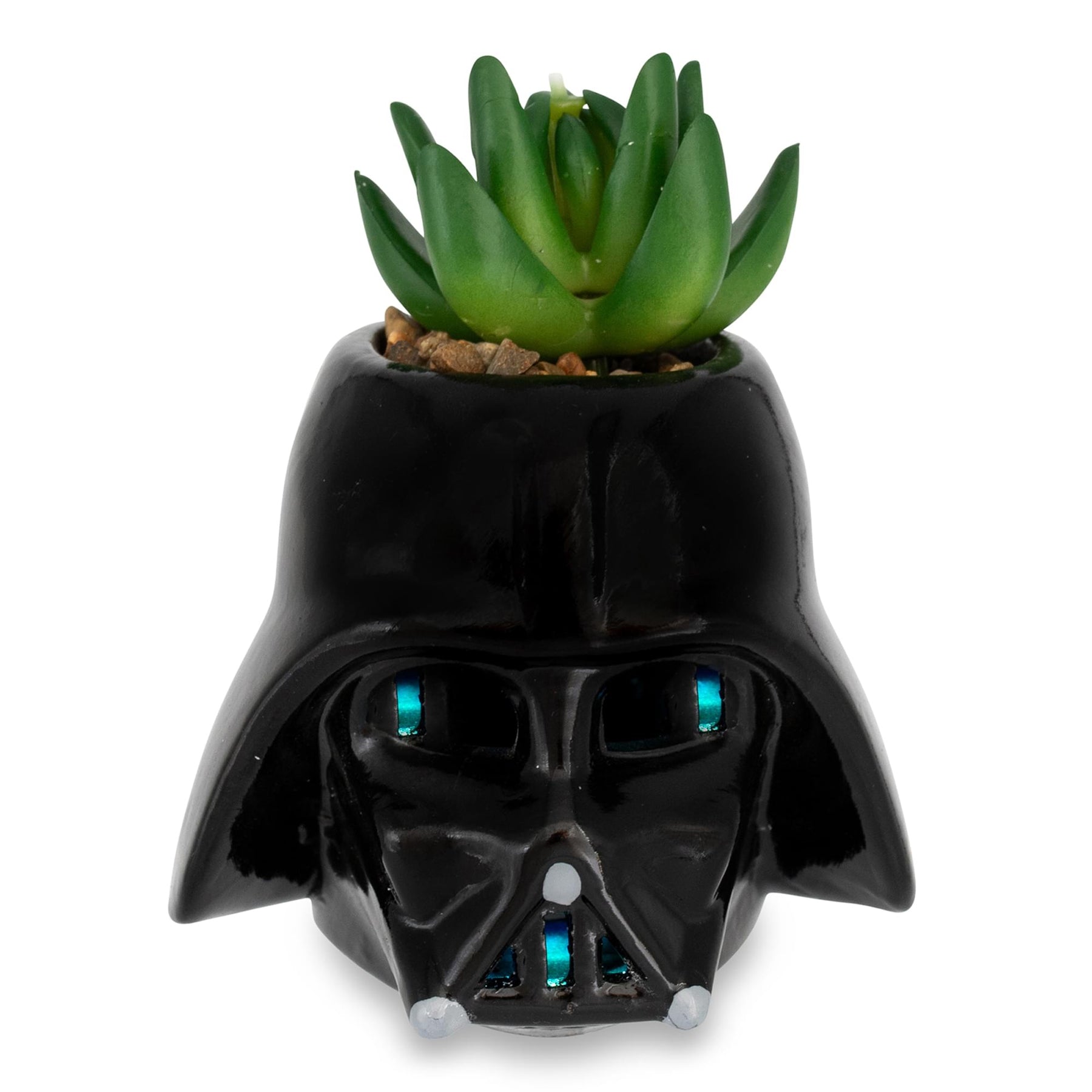 Star Wars Darth Vader Helmet Light-Up Mini Planter With Artificial Succulent