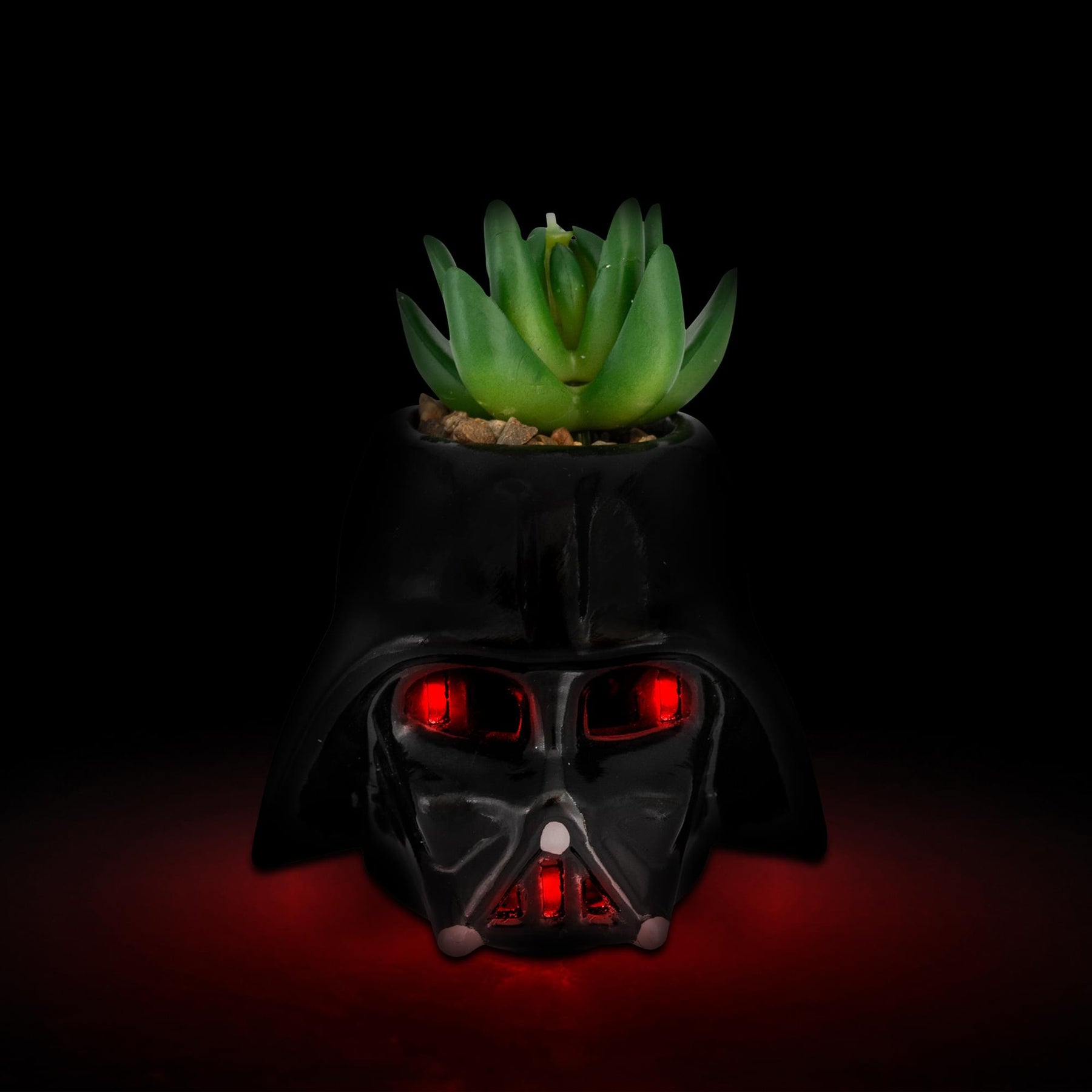 darth vader succulent Star Wars Darth Vader Helmet Light Up Planter