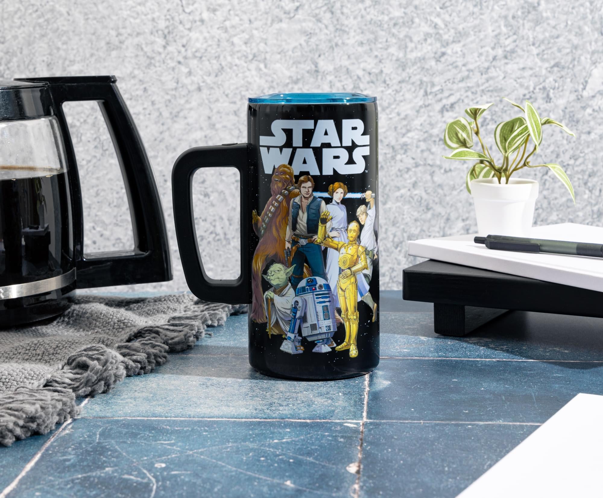Star Wars Original Trilogy 15-Ounce Stainless Steel Tumbler With Handle