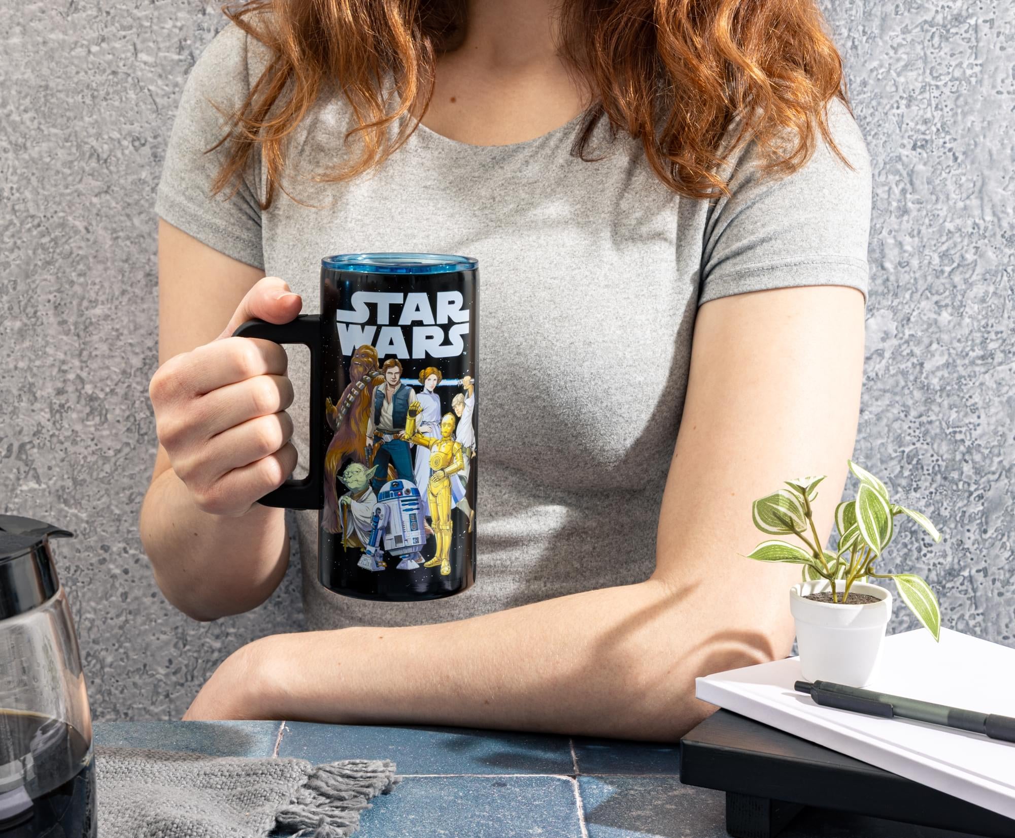 Star Wars Original Trilogy 15-Ounce Stainless Steel Tumbler With Handle