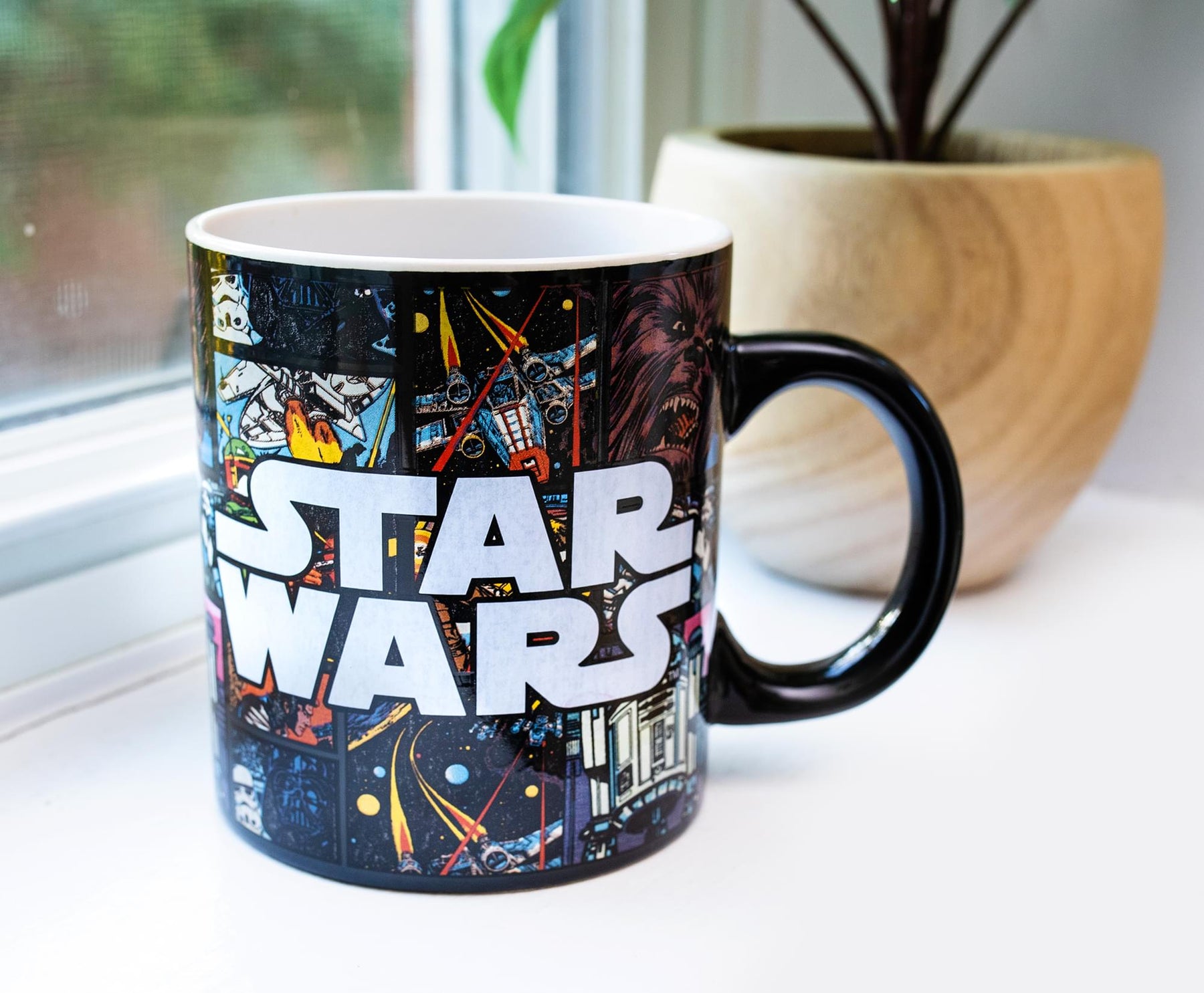 Star Wars Allover Comic Print Ceramic Mug | Holds 20 Ounces