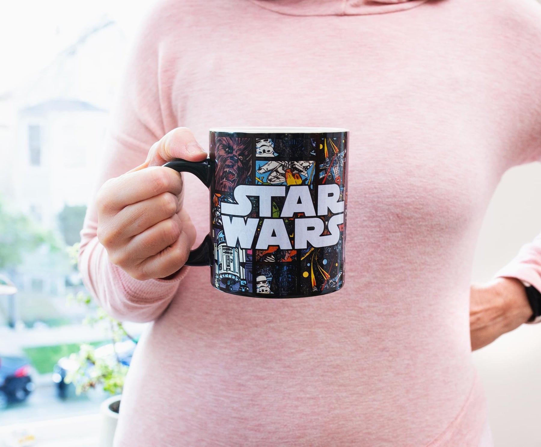 Star Wars Allover Comic Print Ceramic Mug | Holds 20 Ounces