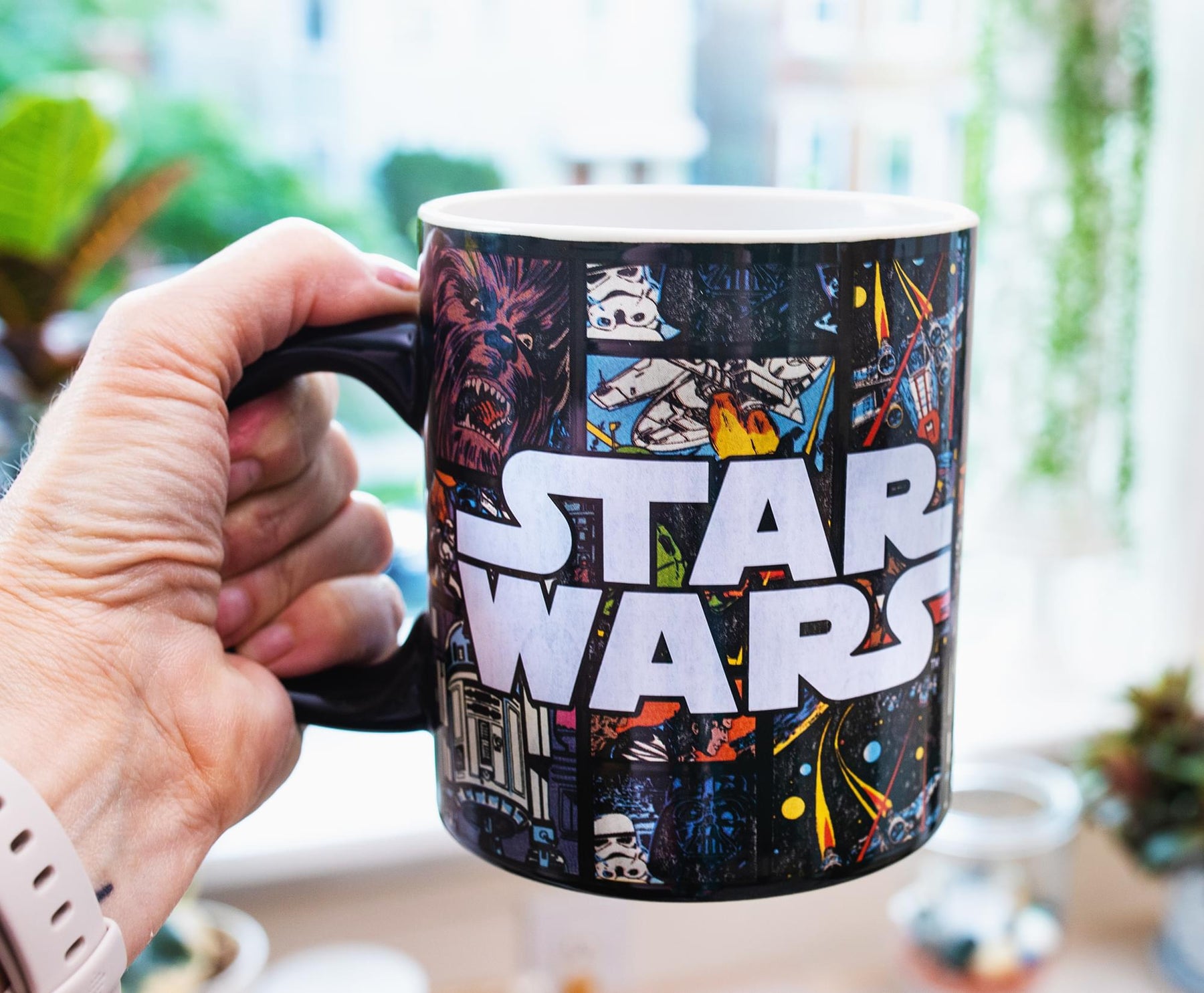 Star Wars Allover Comic Print Ceramic Mug | Holds 20 Ounces