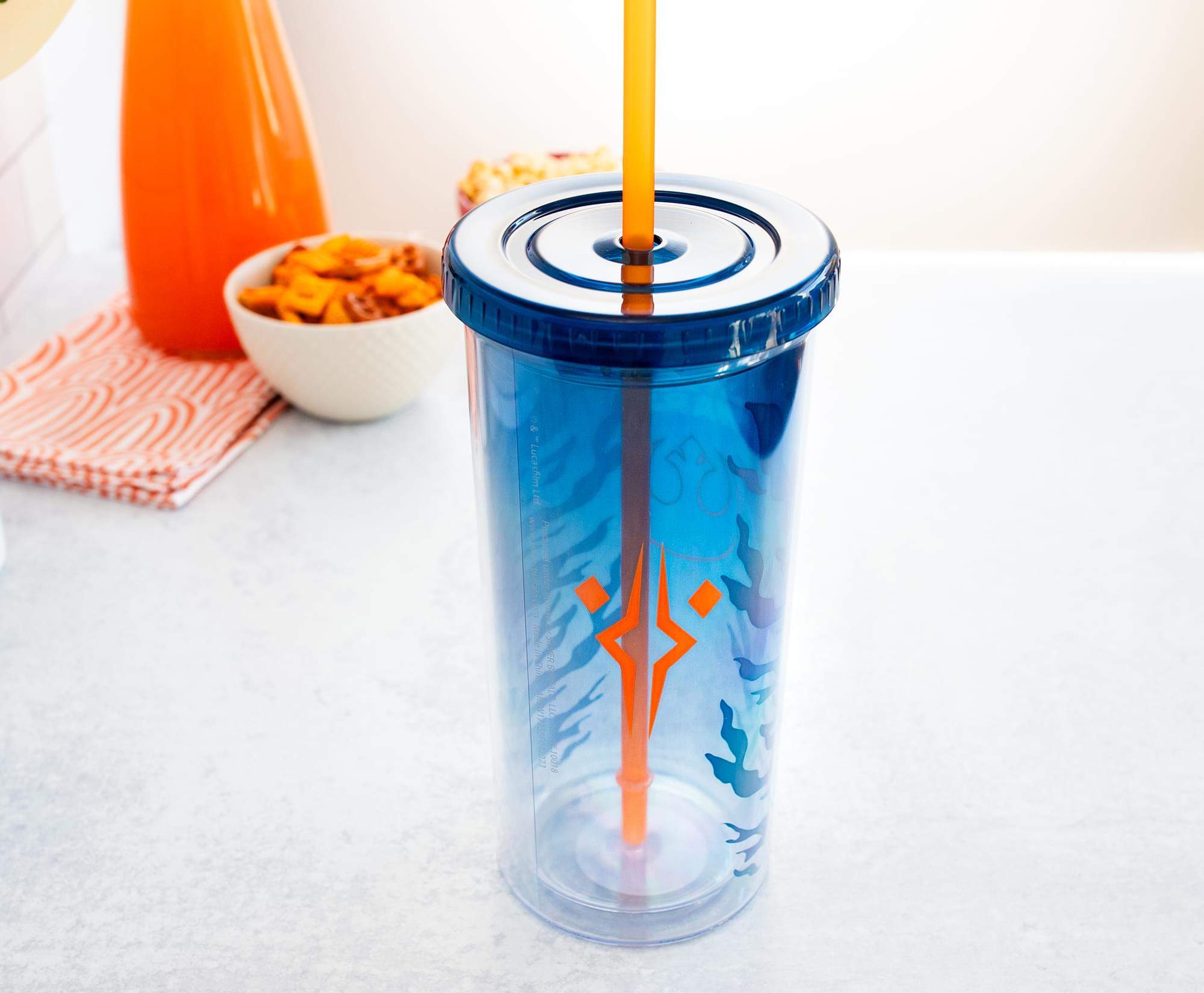 Star Wars Ahsoka Tano Carnival Cup With Lid and Straw | Holds 20 Ounces